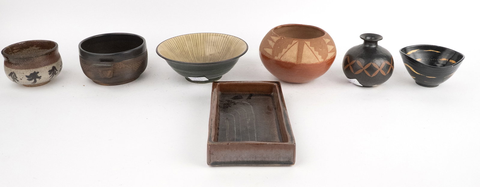 Seven Ethnographic Pottery Table Articles - 7