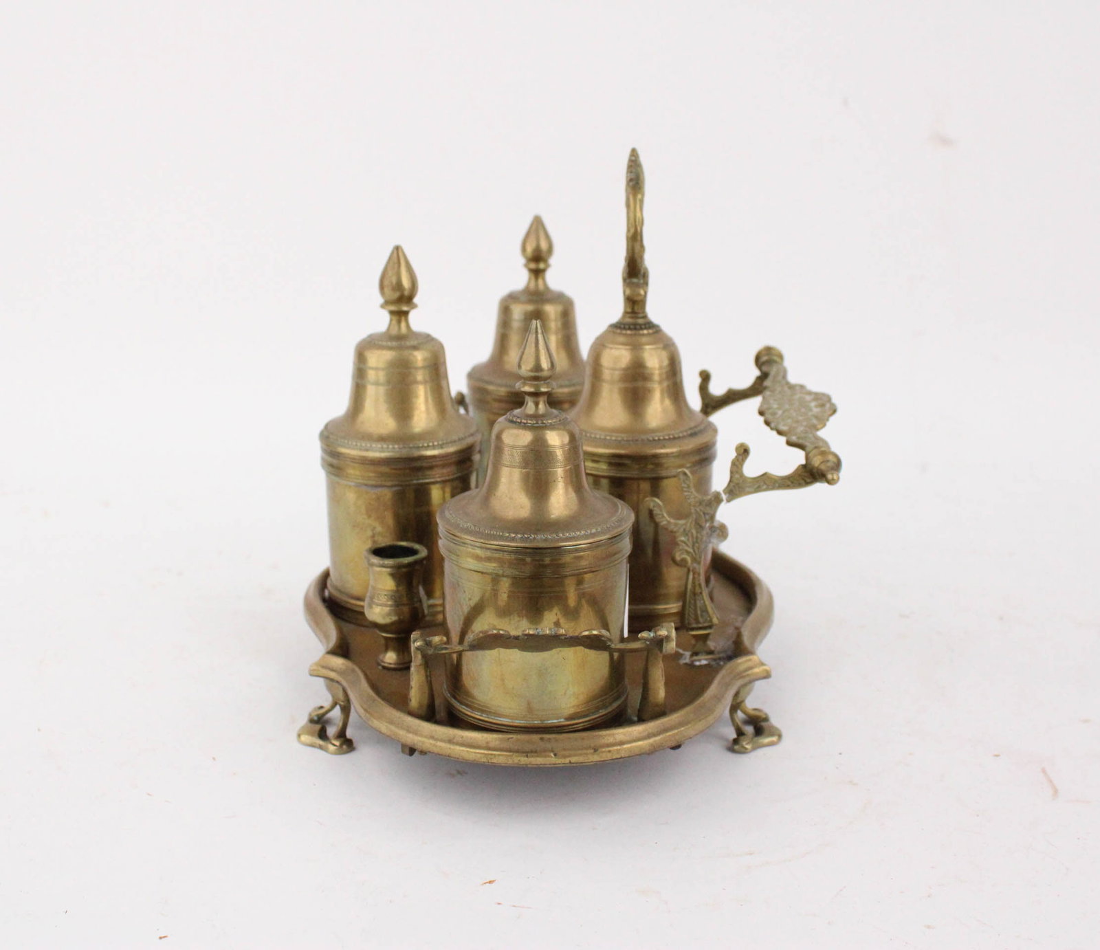 Engraved Brass Encrier - 10