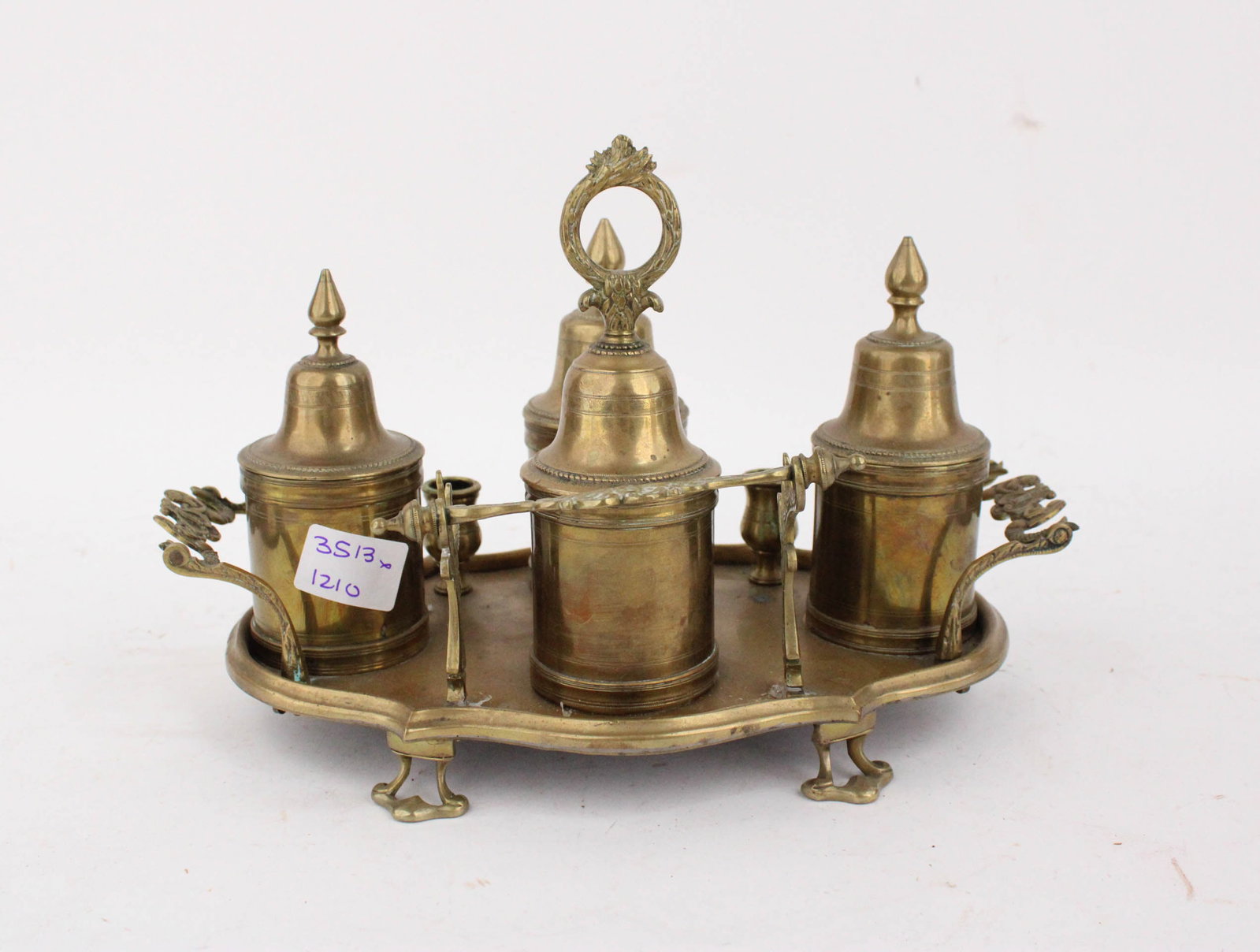 Engraved Brass Encrier - 11