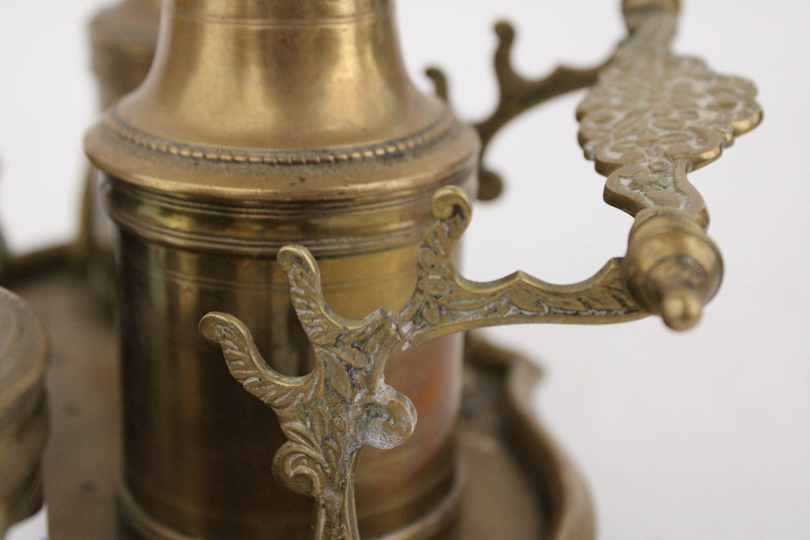 Engraved Brass Encrier - 12