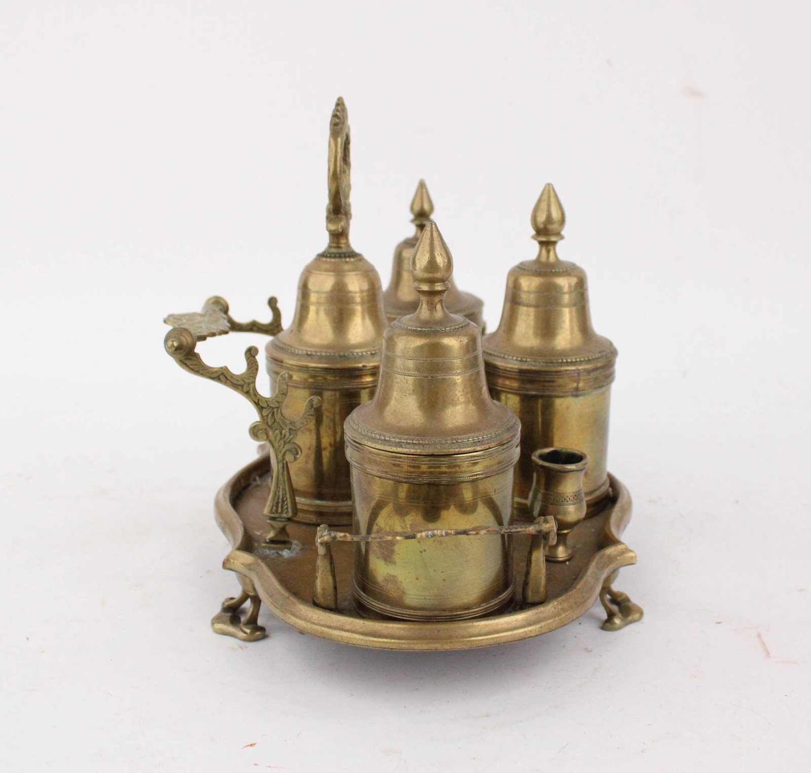 Engraved Brass Encrier - 13