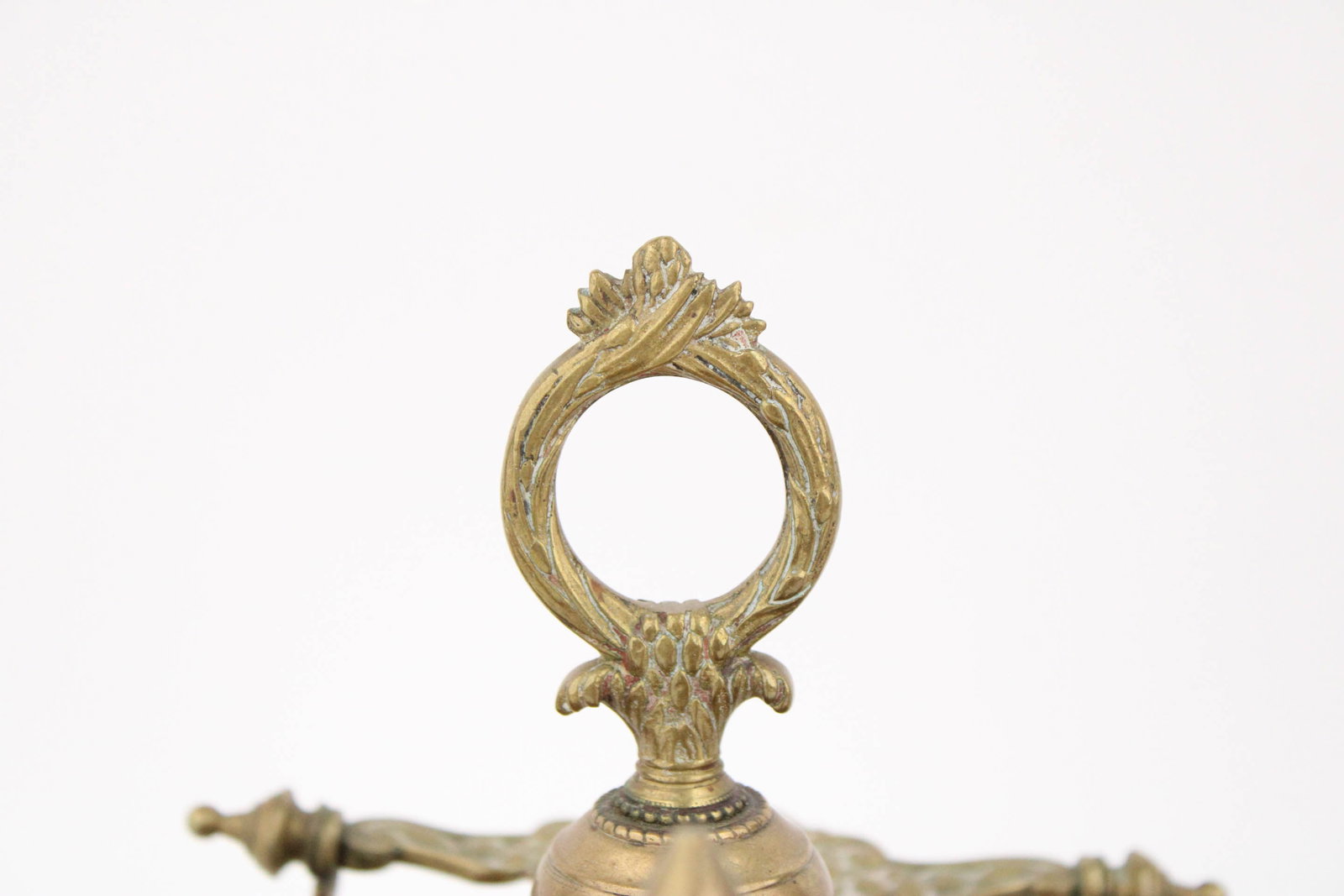 Engraved Brass Encrier - 2
