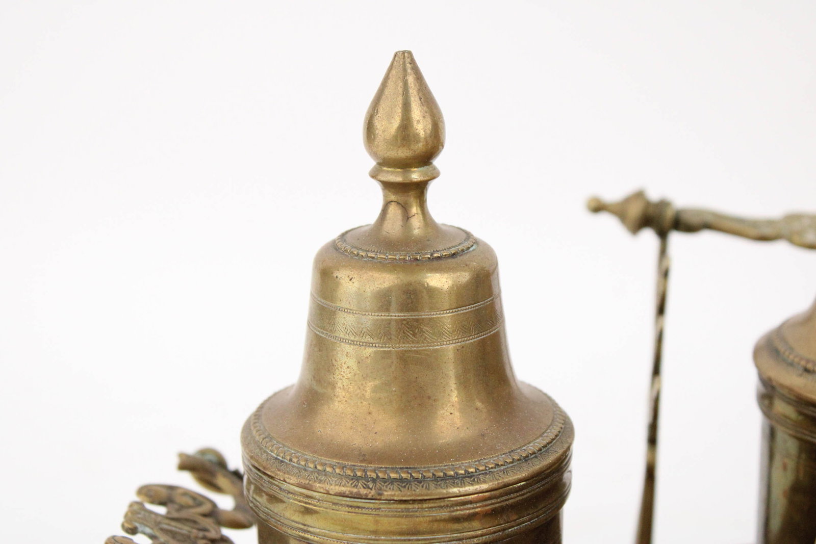 Engraved Brass Encrier - 3