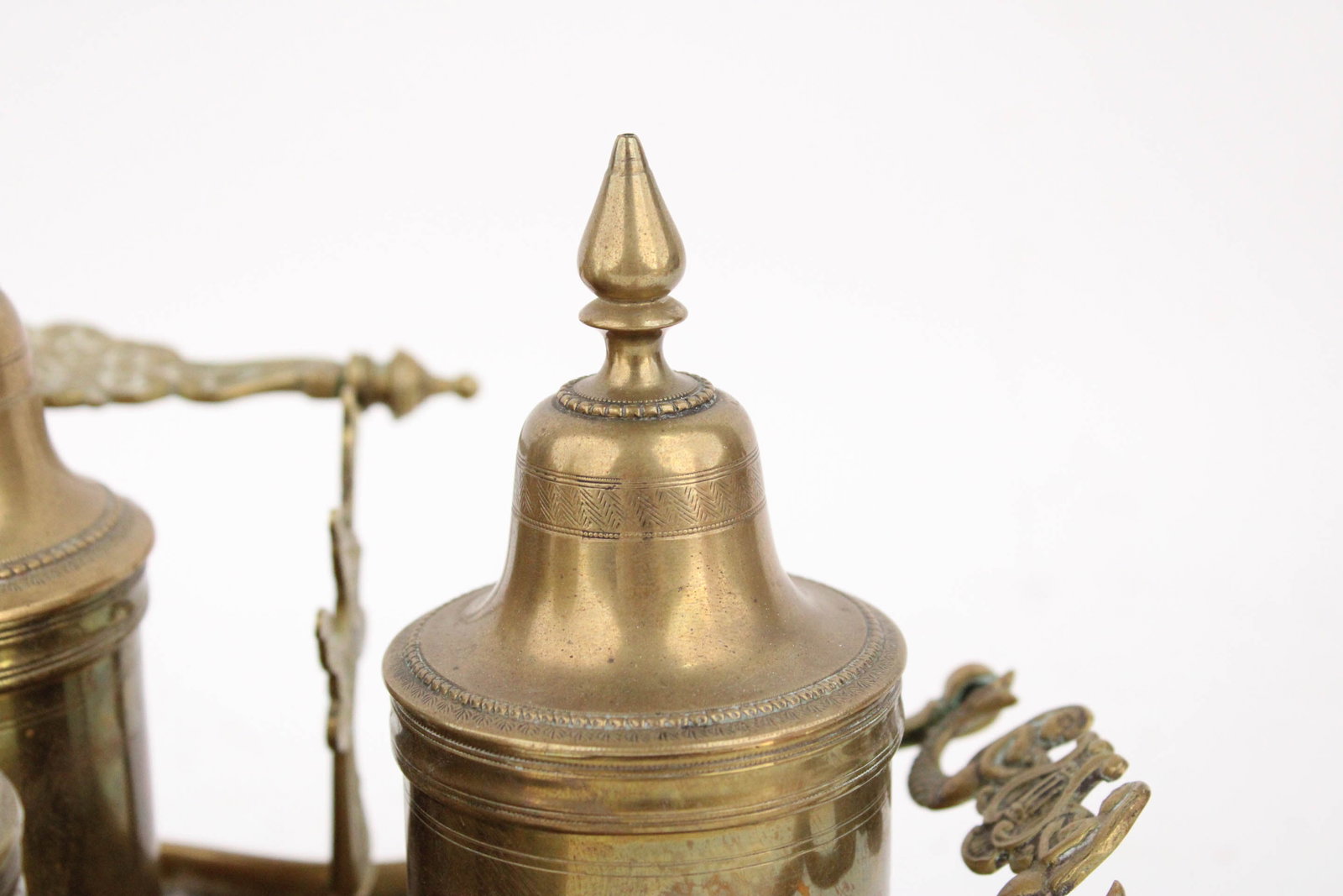 Engraved Brass Encrier - 5