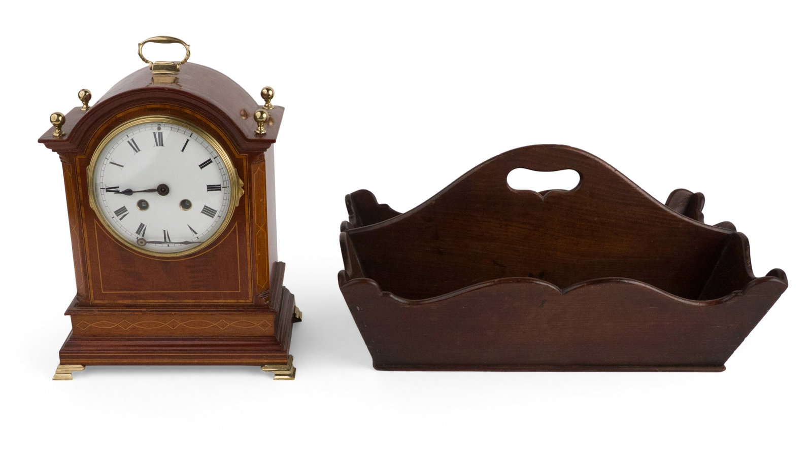 Edwardian Inlaid Mahogany Bracket Clock (1 of 11)