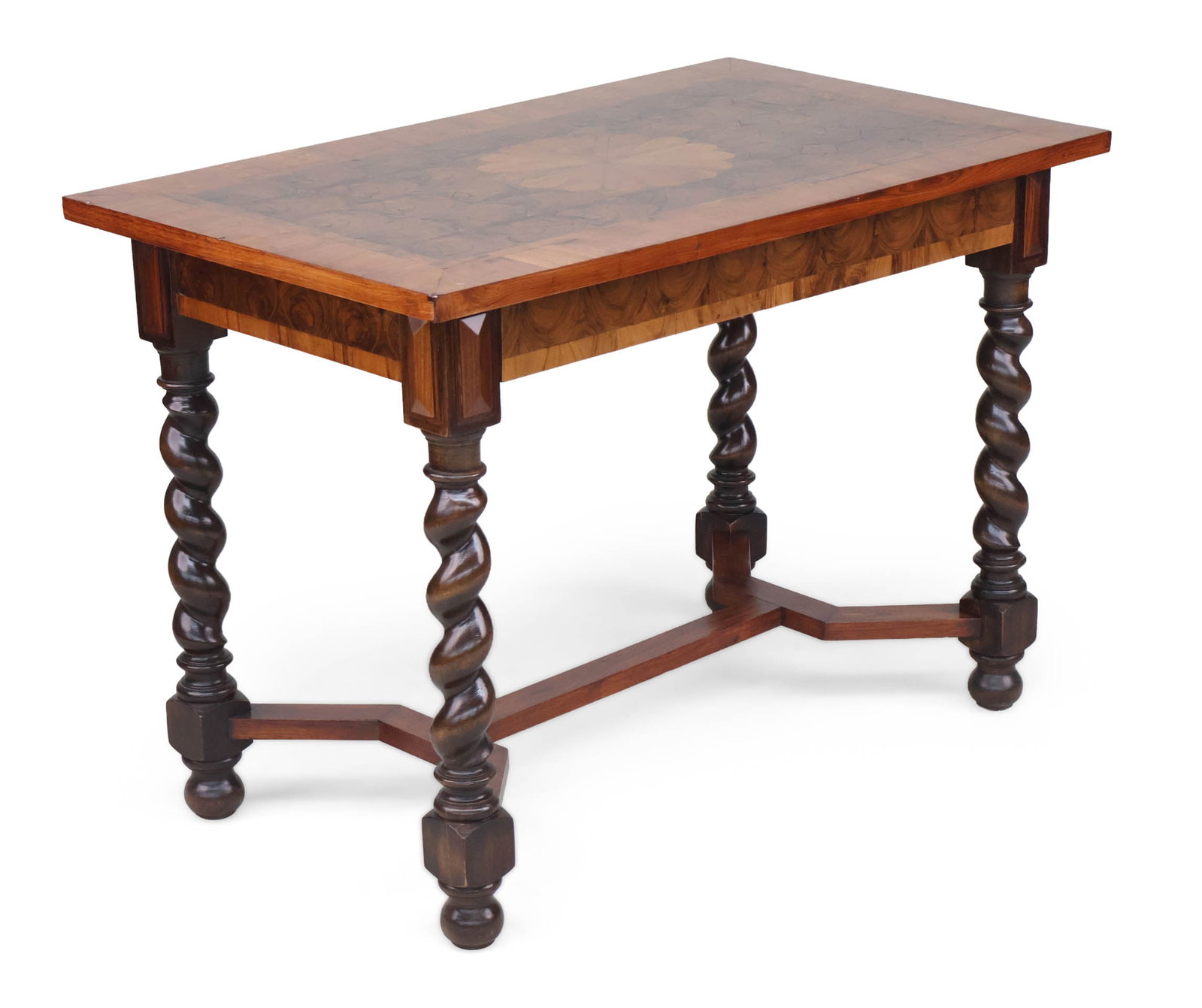 Baroque Style Inlaid Walnut Center Table (1 of 12)