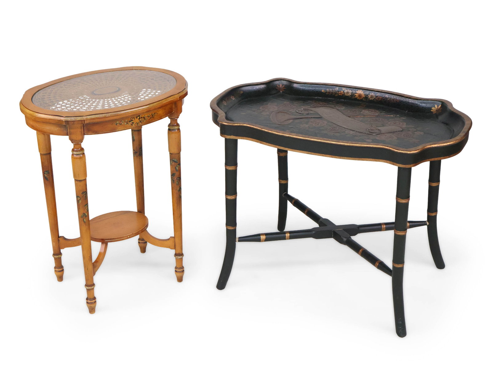 Neoclassical Style Paint-Decorated Side Table (1 of 10)