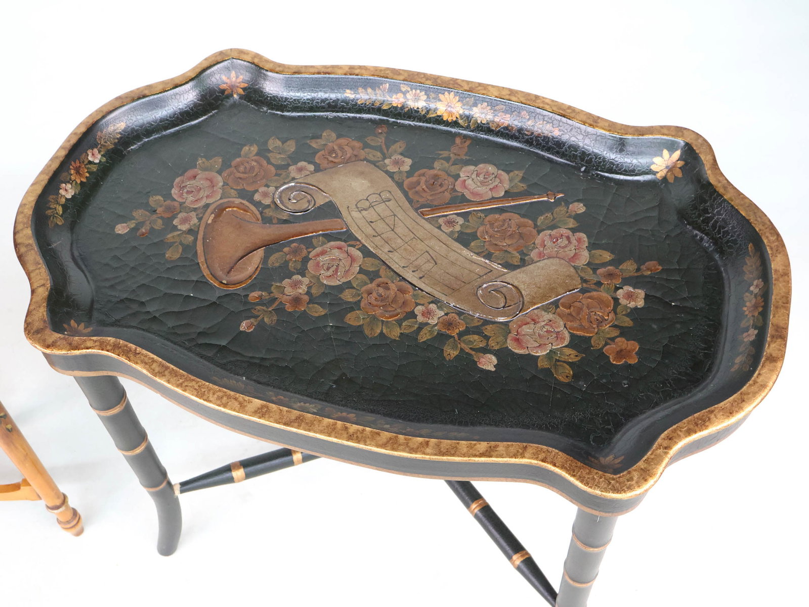 Neoclassical Style Paint-Decorated Side Table - 7