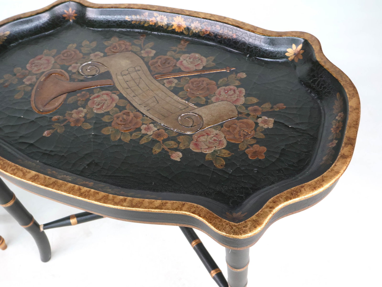 Neoclassical Style Paint-Decorated Side Table - 9