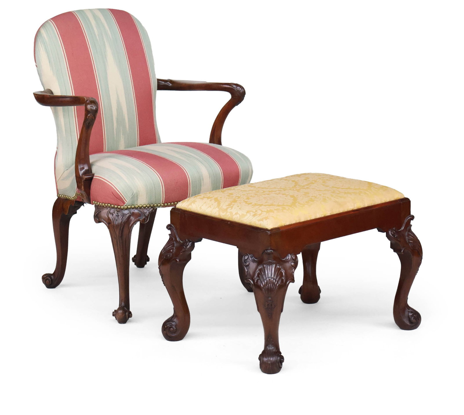 George I Mahogany Open Armchair, English (1 of 15)