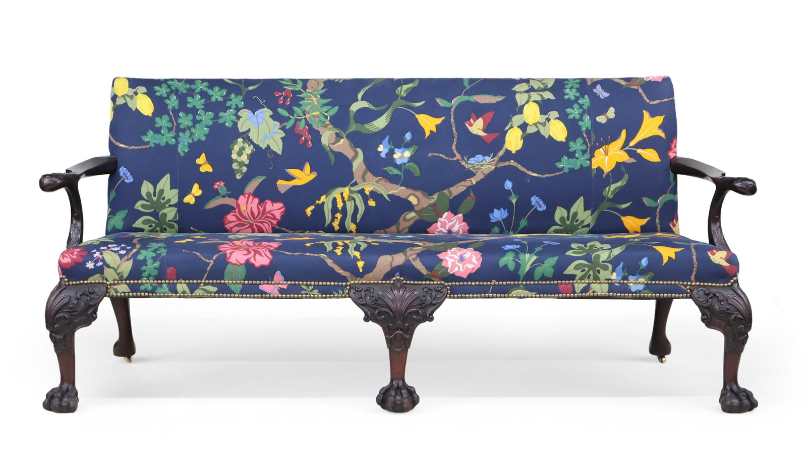 George II Carved Mahogany Settee, Irish (1 of 20)