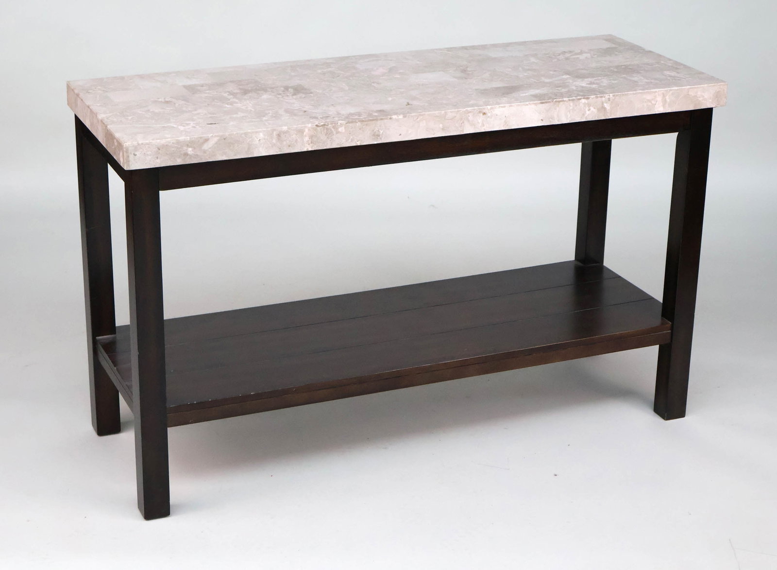 Faux Marble Top Console Table - 2
