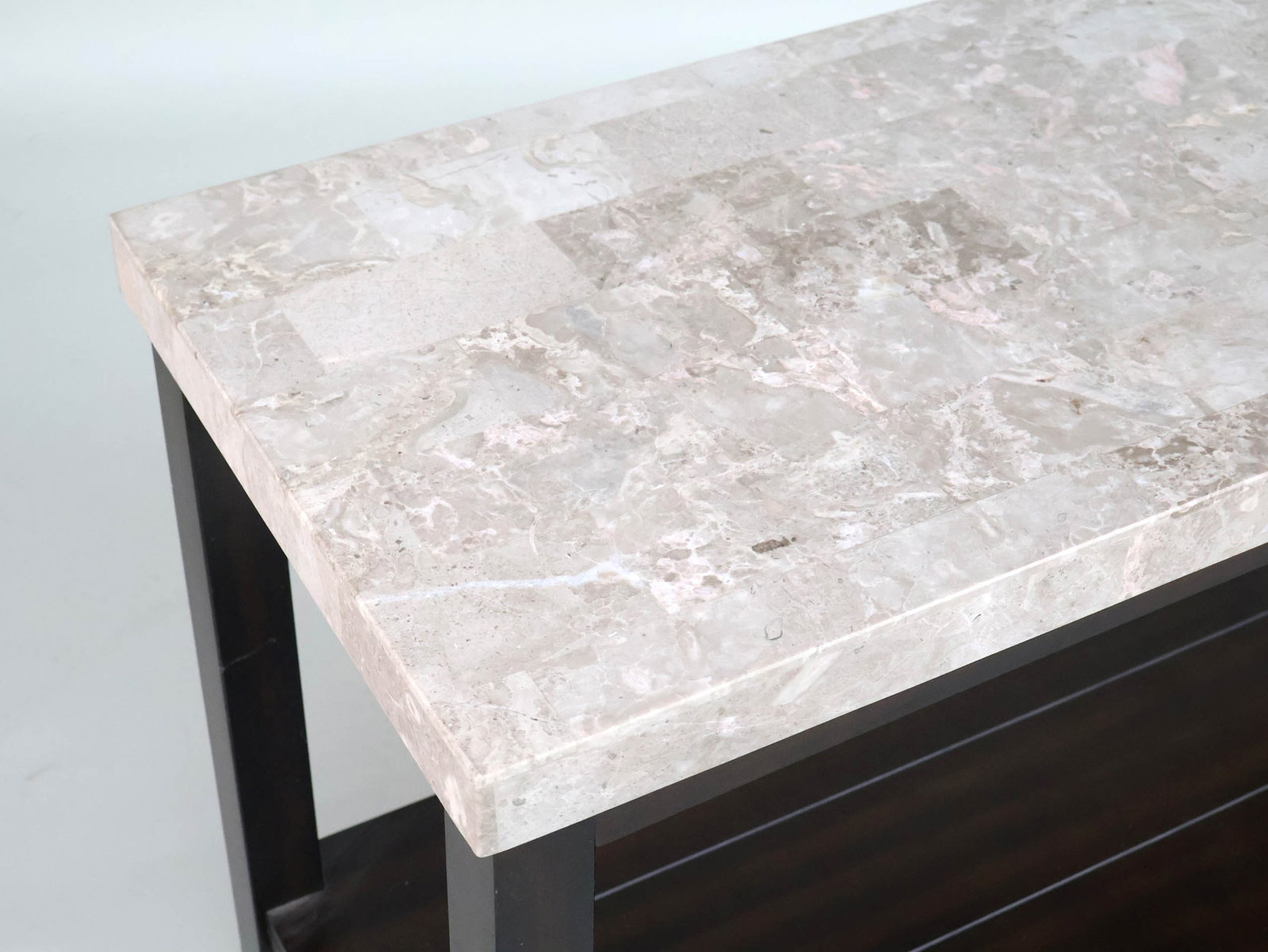 Faux Marble Top Console Table - 4