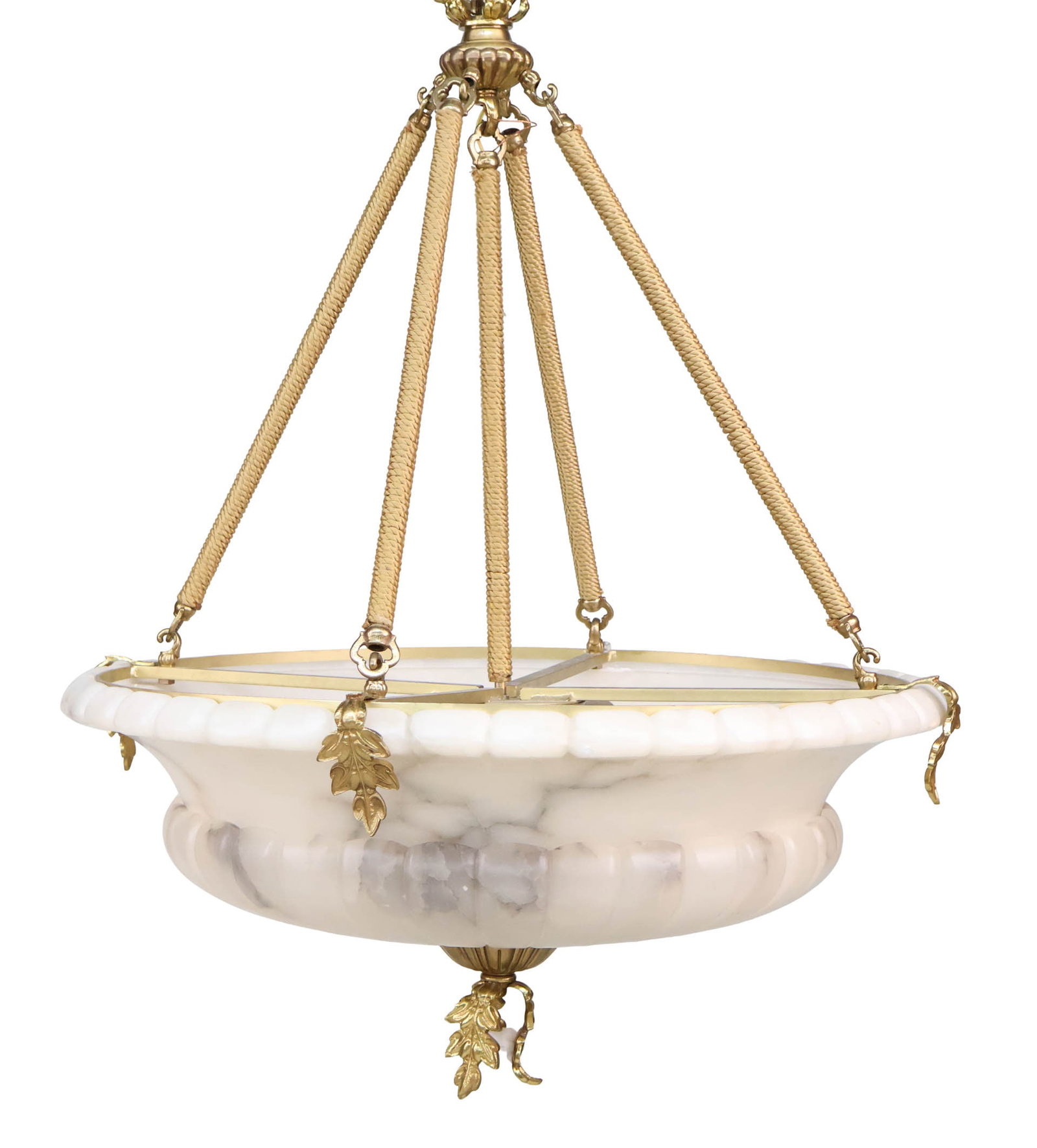 Alabaster and Gilt-Metal Lighting Fixture (1 of 13)