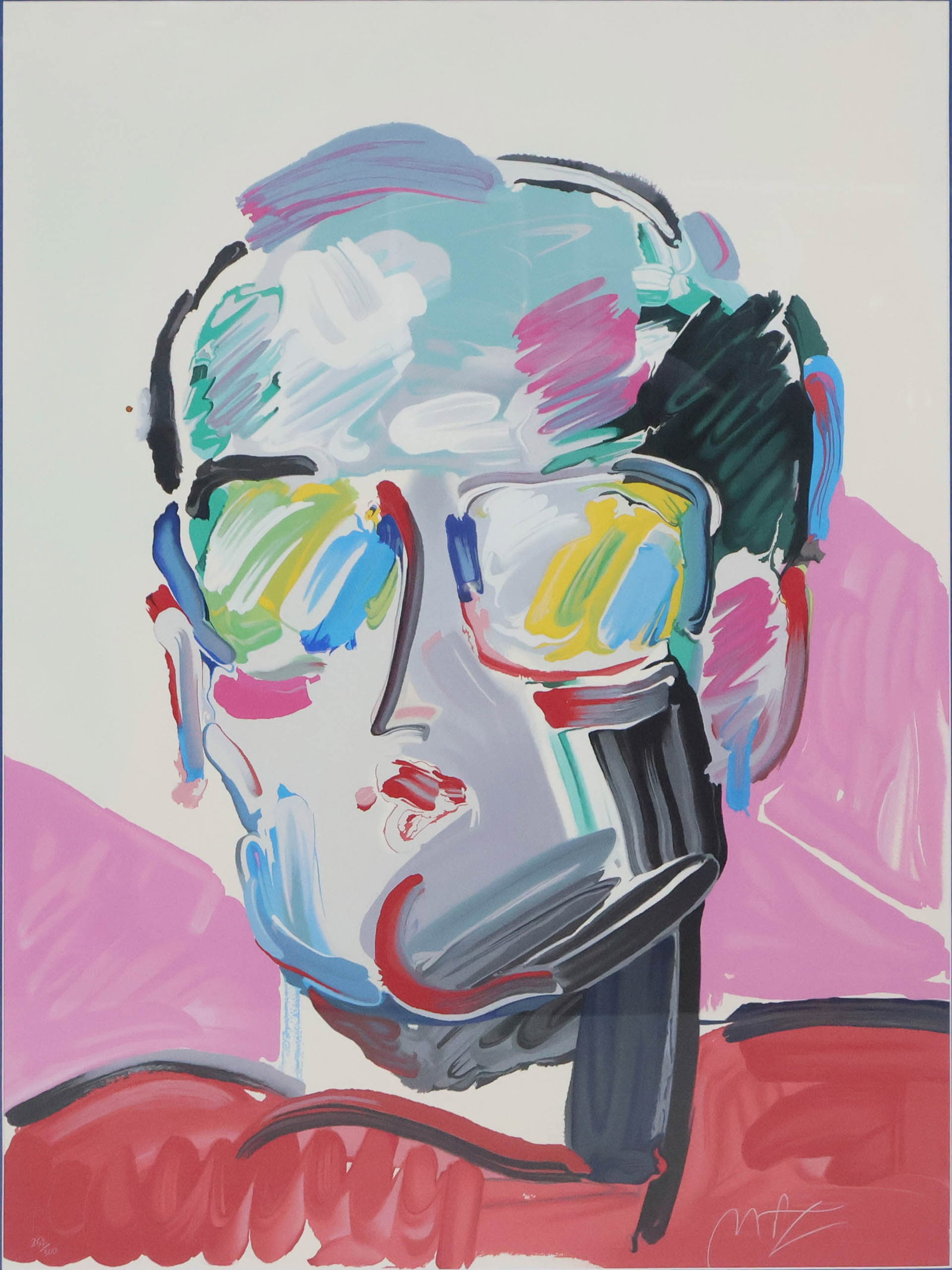 Peter Max, German/American 1937, Neo Man, Serigraph: Peter Max German/American, 1937 Neo Man Serigraph Numbered 252/300, circa 1990. Property from a private Southwestern collection. Overall framed 51 1/2 x 41 1/2 in. (130.8 x 105.4 cm.), Sight 39 x 29