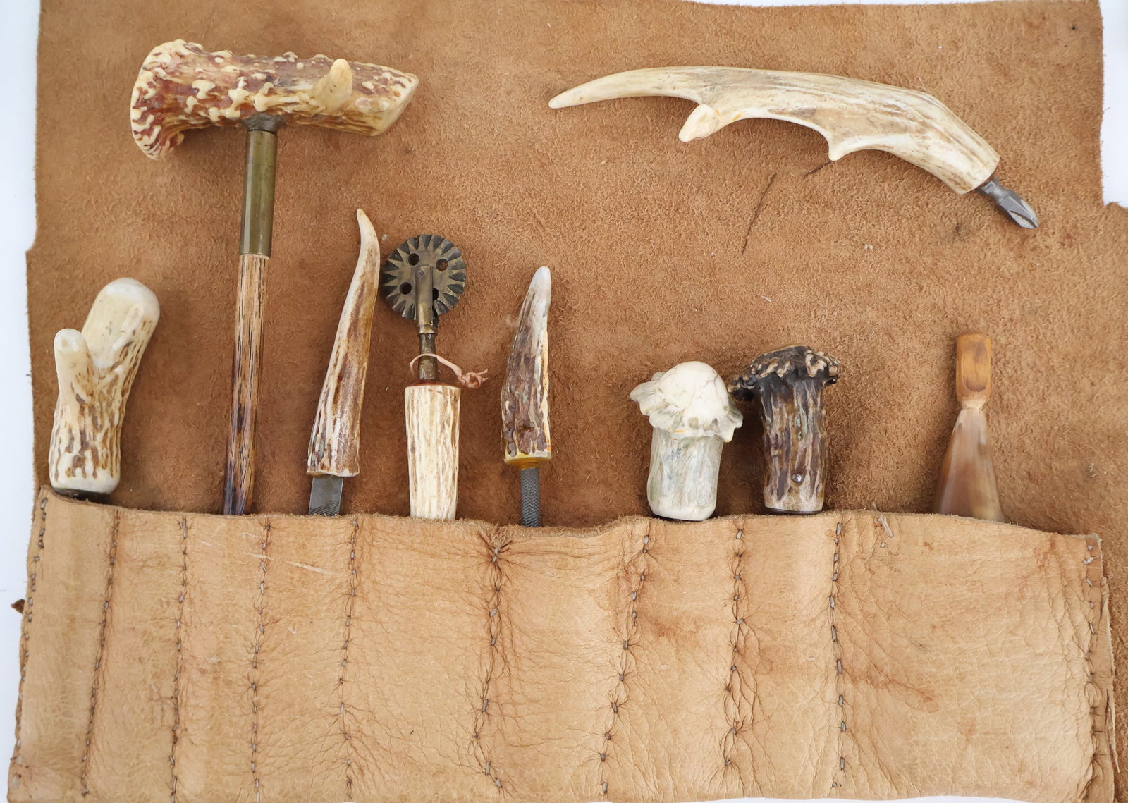 Antler Handled Craftman's Tools - 5