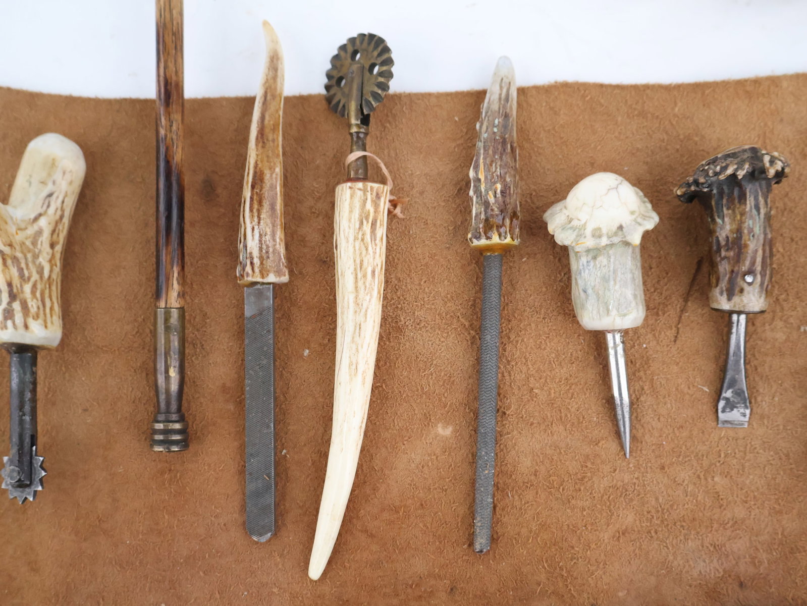 Antler Handled Craftman's Tools - 8
