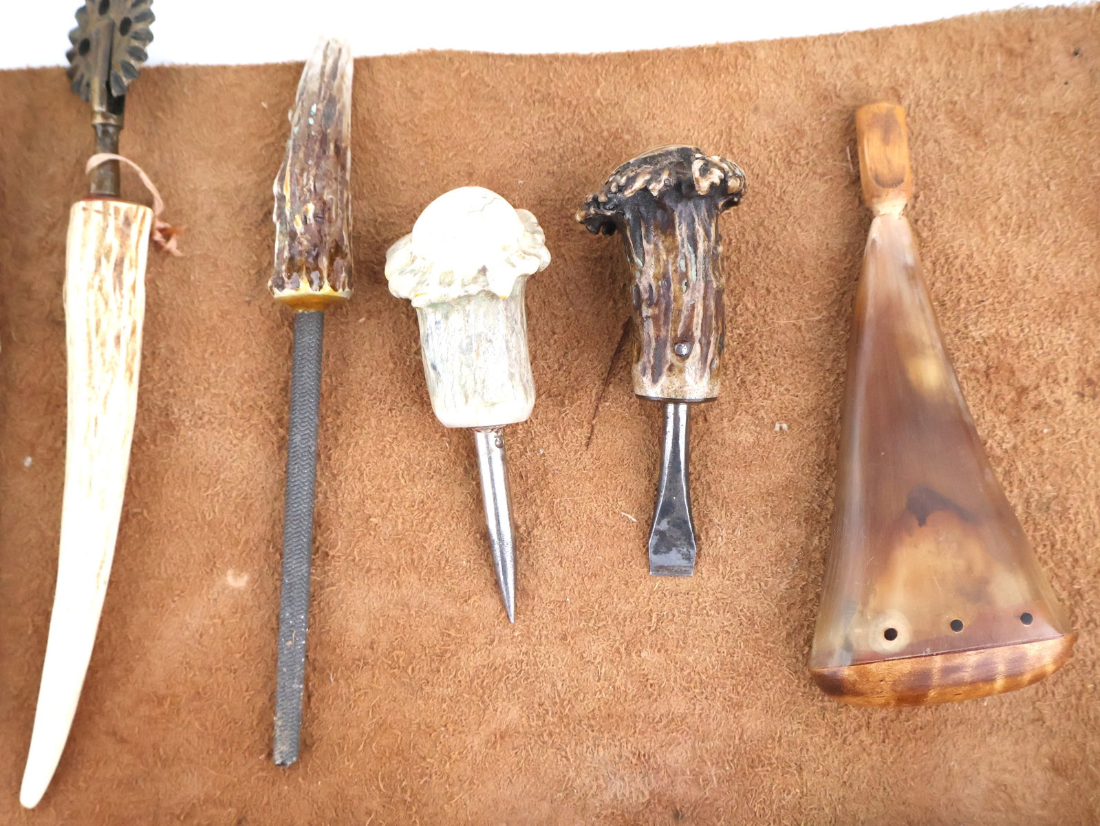 Antler Handled Craftman's Tools - 9