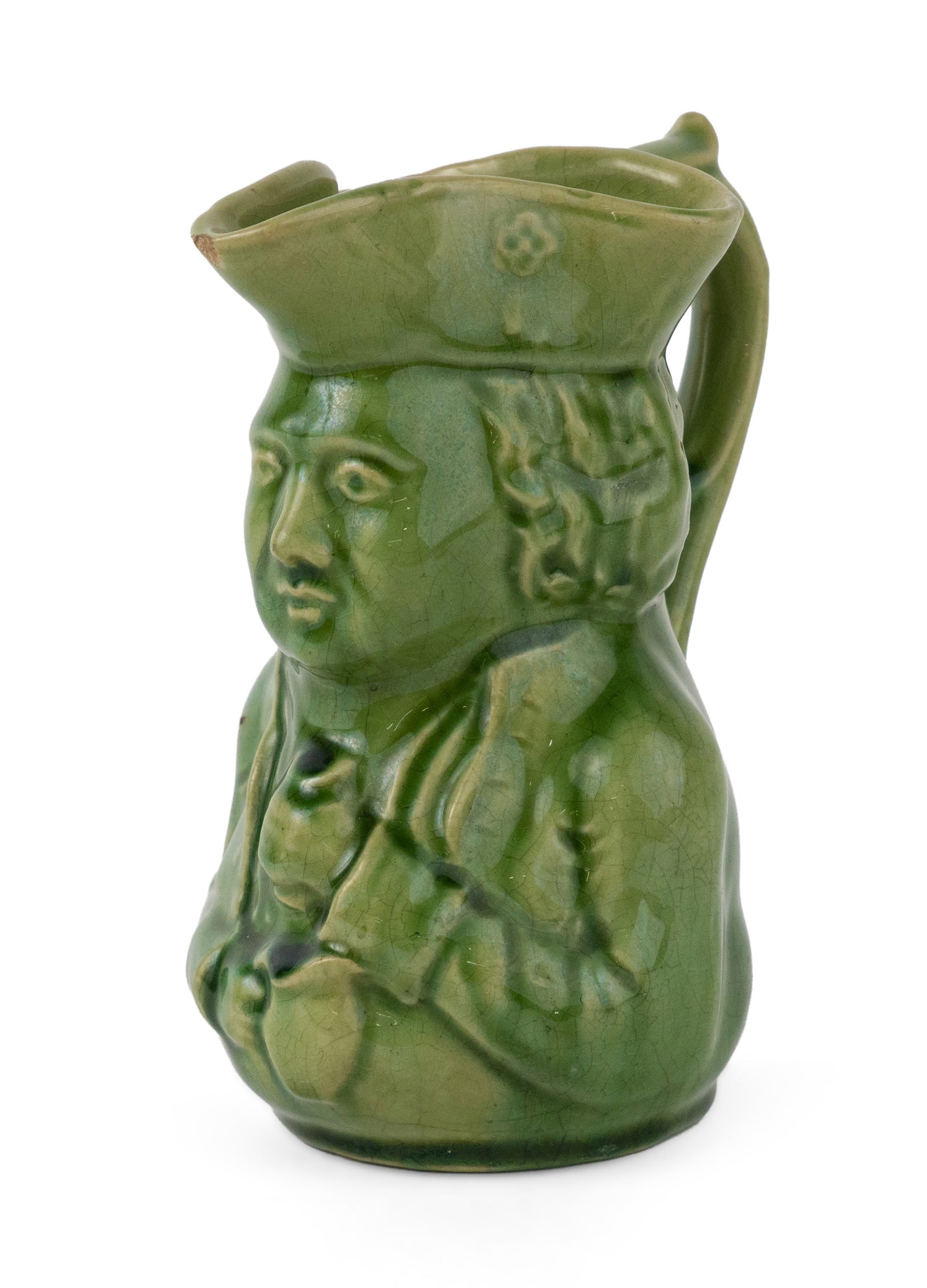 American Green-Glazed Yellowware Toby Jug, Possibly J.E. Jeffords & Co. (Philadelphia, PA) (1 of 9)