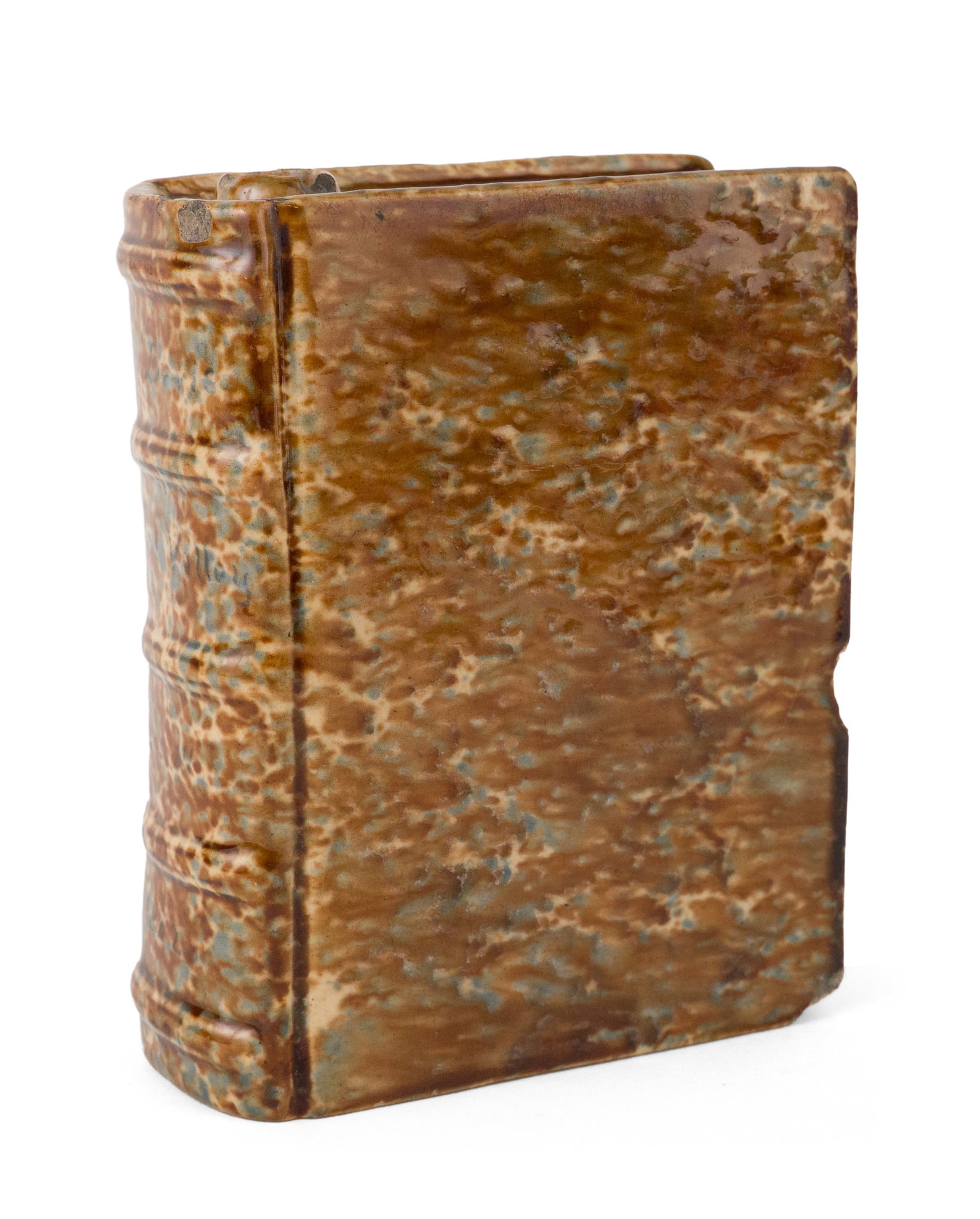 Very Rare Illinois Flint-Enamel / Rockingham-Glazed Presentation Book Flask / Bottle (1 of 11)