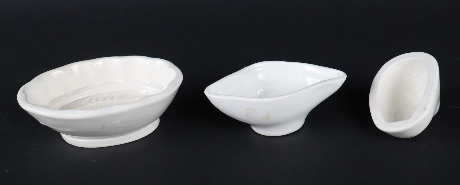 Assorted 19th Century Ironstone / White Granite Figural Food Molds, Lot of Three (1 of 11)