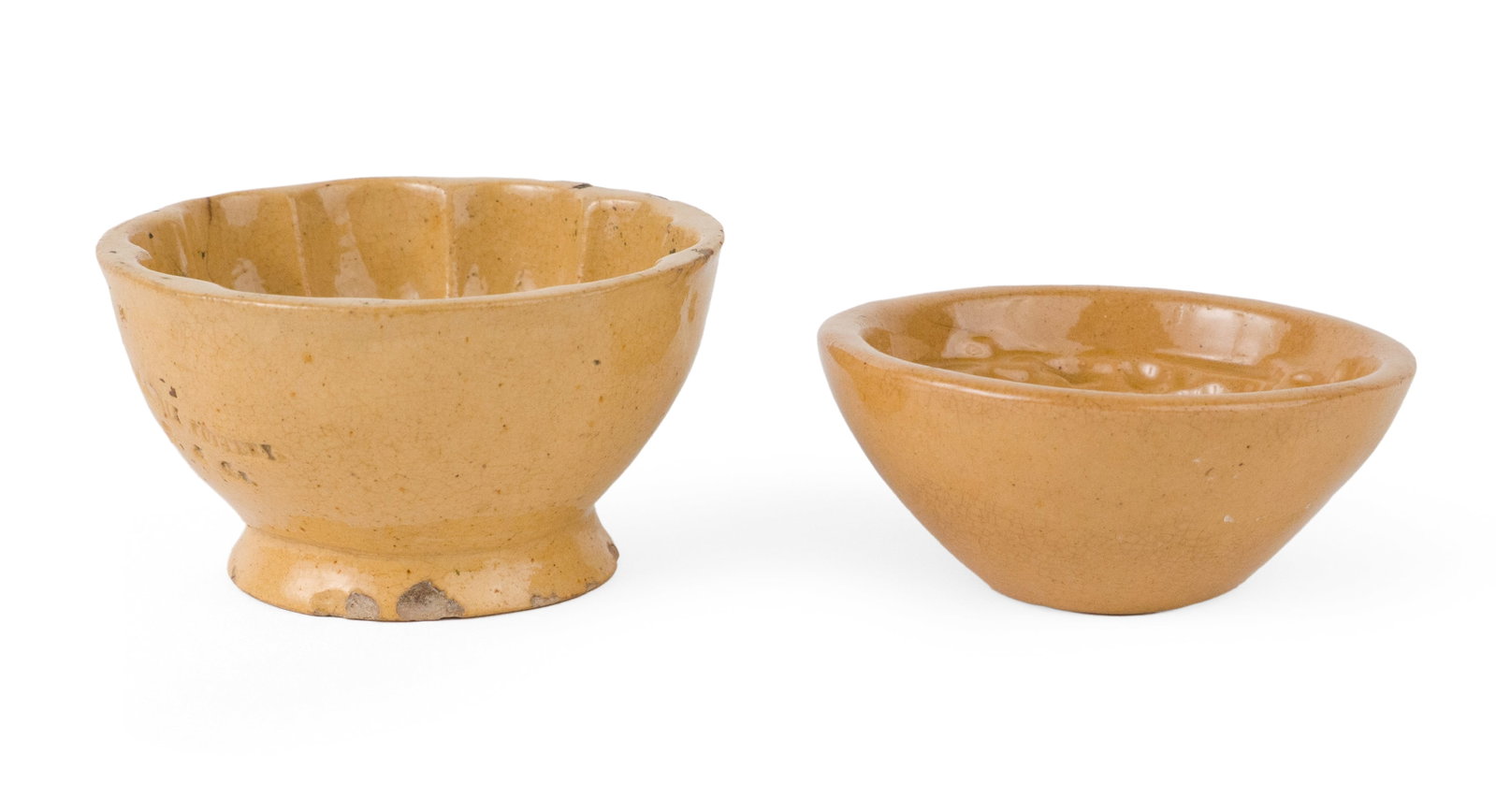Two Signed American Yellowware Pottery Food Molds (1 of 10)