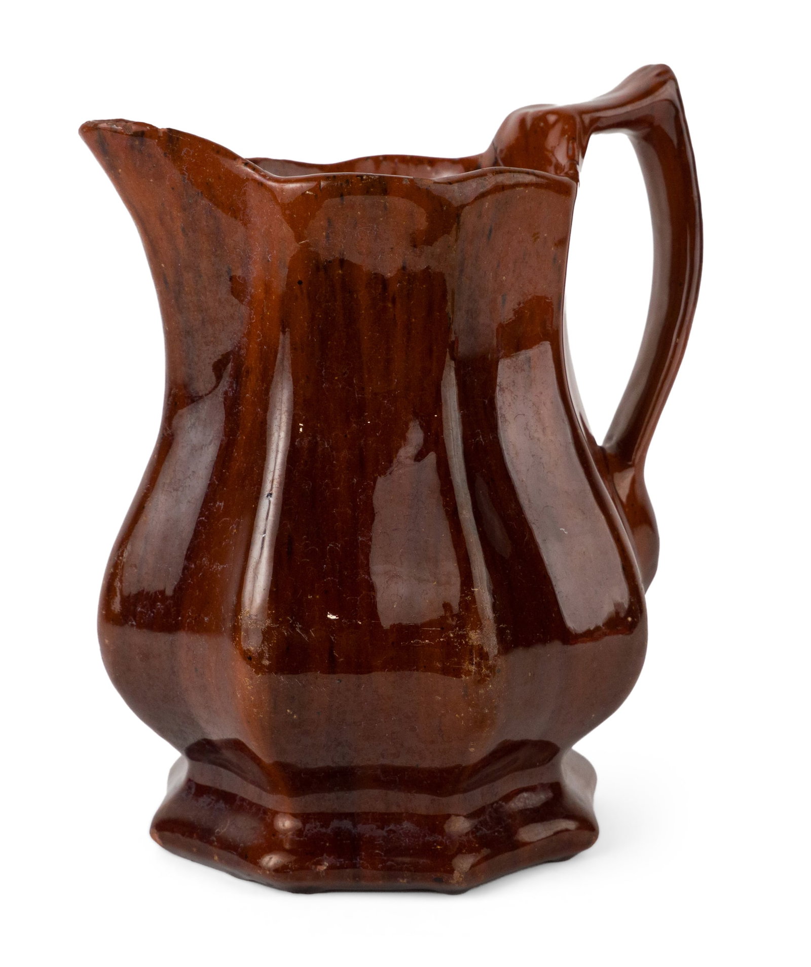 Stamped "C. GAST" (Lancaster, Pennsylvania) Molded Redware Pitcher (1 of 9)
