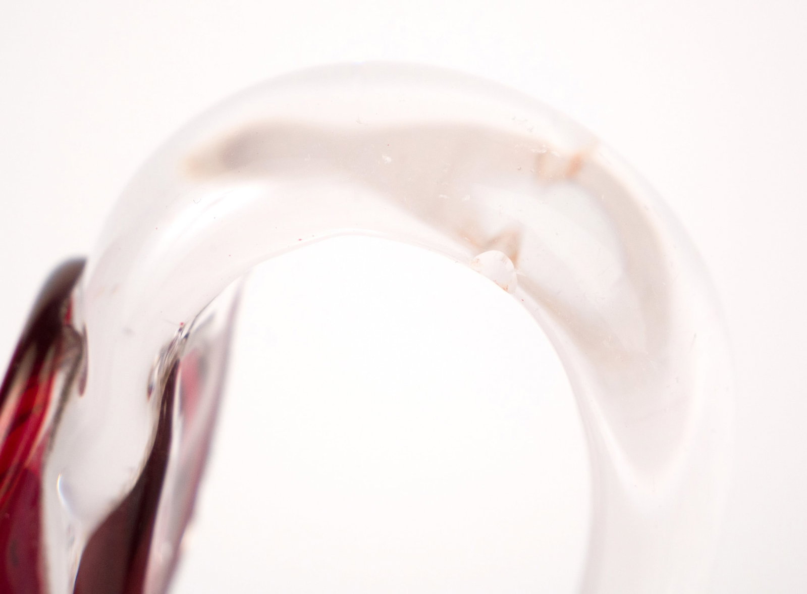 Six Ruby and Clear Pressed Glass Table Articles - 11