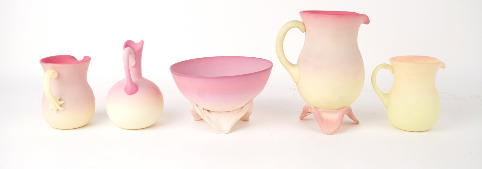 Five Gunderson Burmese Glass Table Articles - 7