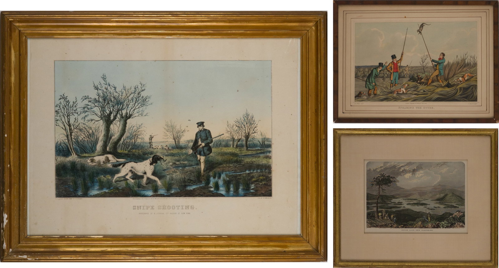 Henry (1850) Alken, Spearing the Otter, Colored Print (1 of 15)