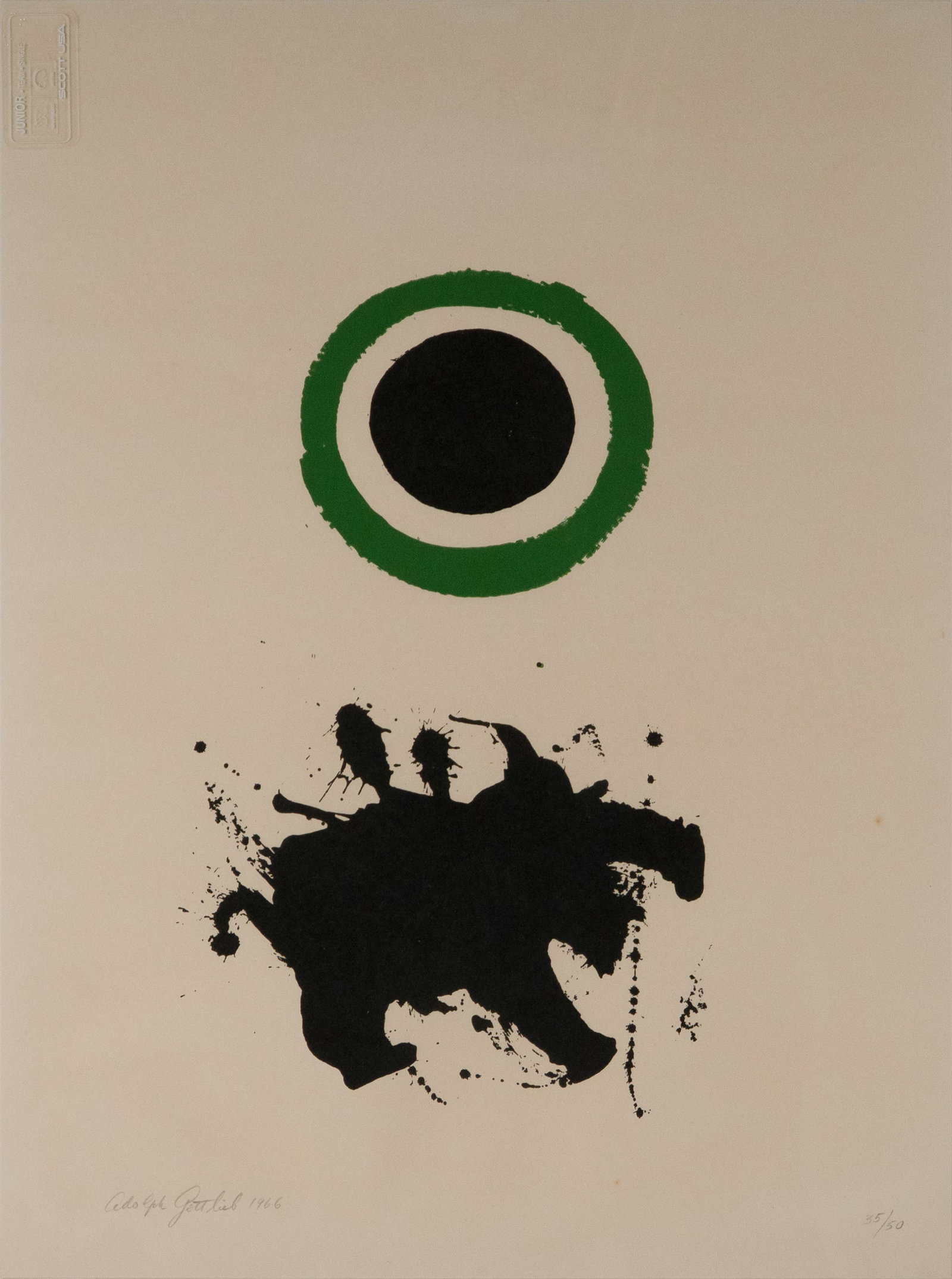 Adolph Gottlieb, 1903-1974, Green Halo, Screenprint (1 of 7)
