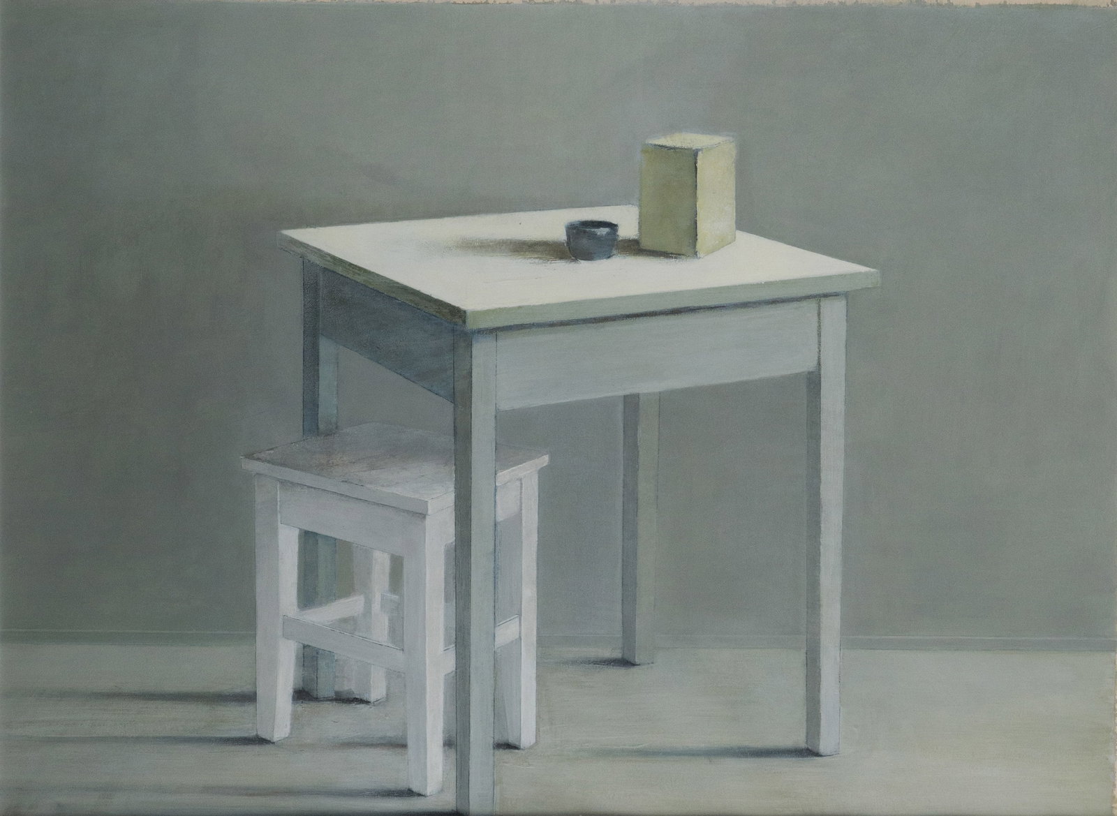Ida Lorentzen, 1951, Chair by Table, Nesoya, Acrylic on Paper: Ida Lorentzen 1951 Chair by Table, Nesoya Acrylic on Paper Bears label from Tibor de Nagy Gallery, Inc. Provenance: Property from a Private New England Collection Sight: 20 x 26 in. (50.8