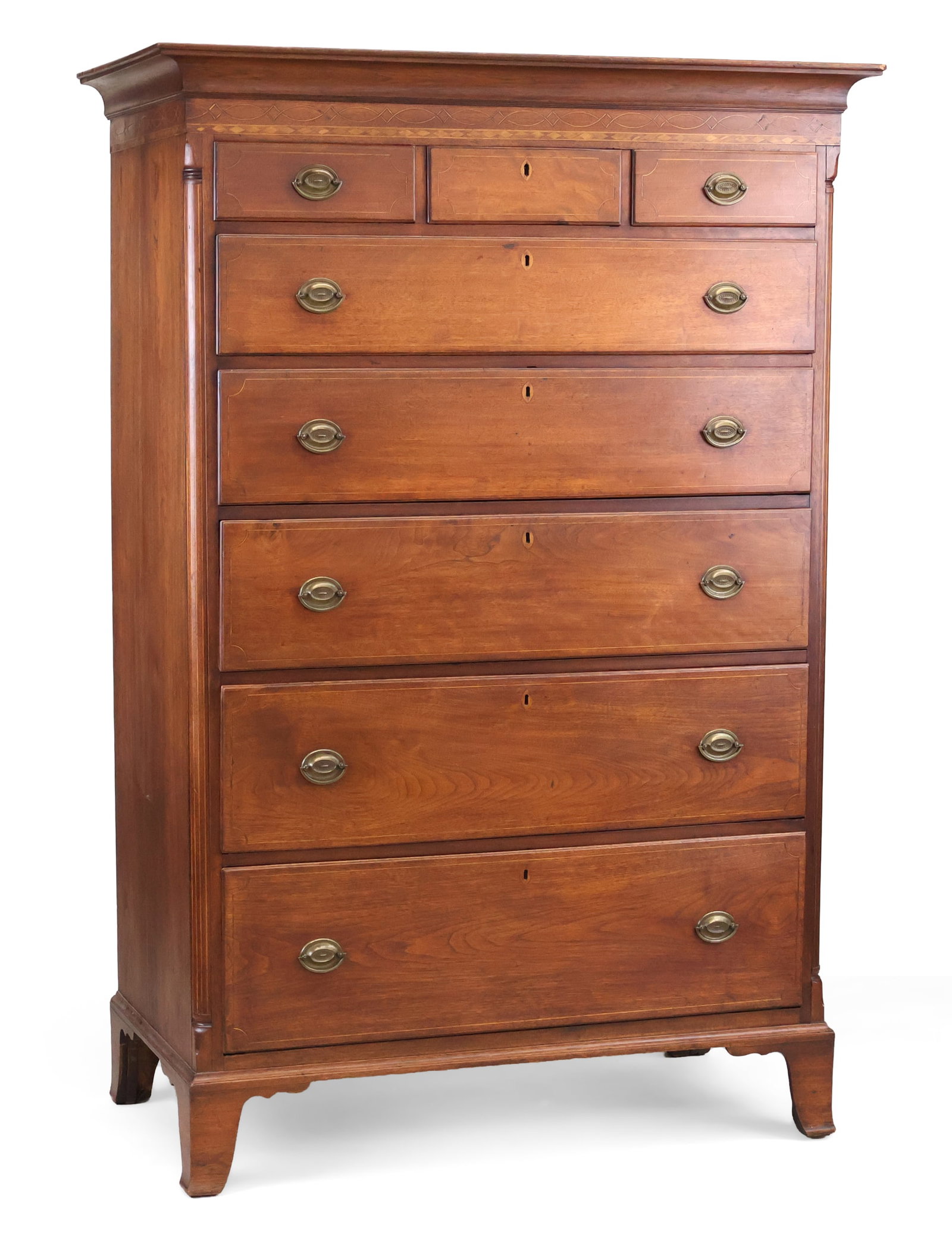 Federal Walnut Inlaid Chest-of-Drawers: Federal Walnut Inlaid Chest-of-Drawers Pennsylvania, 1800-1820 Provenance: Northeast Auctions, Manchester, New Hampshire, August 8, 2010, lot 1475 Property from a Northeastern Collection Christie's Ne