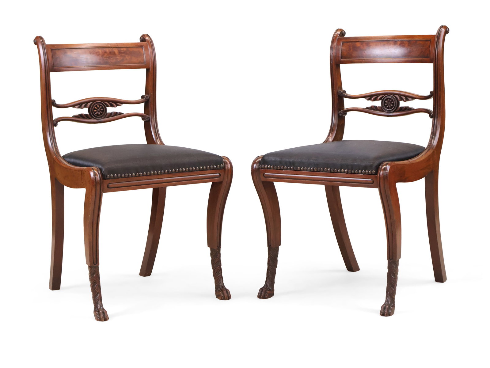 Pair of Federal Mahogany Side Chairs (1 of 16)