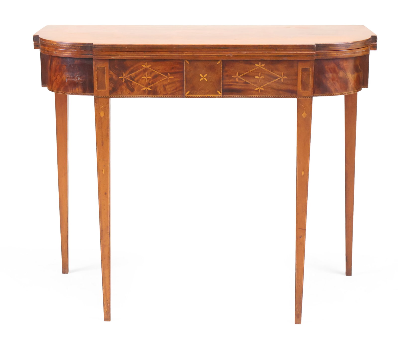 Federal Mahogany and Cherrywood Inlaid Card Table (1 of 15)