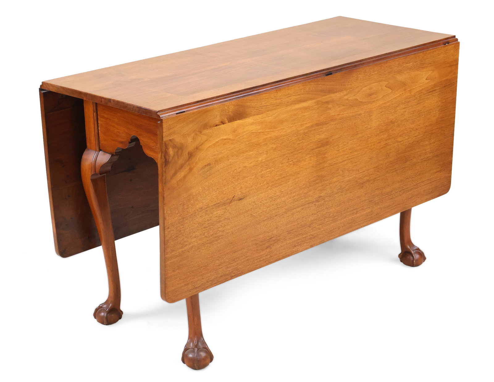 Chippendale Carved Walnut Drop-Leaf Dining Table (1 of 12)
