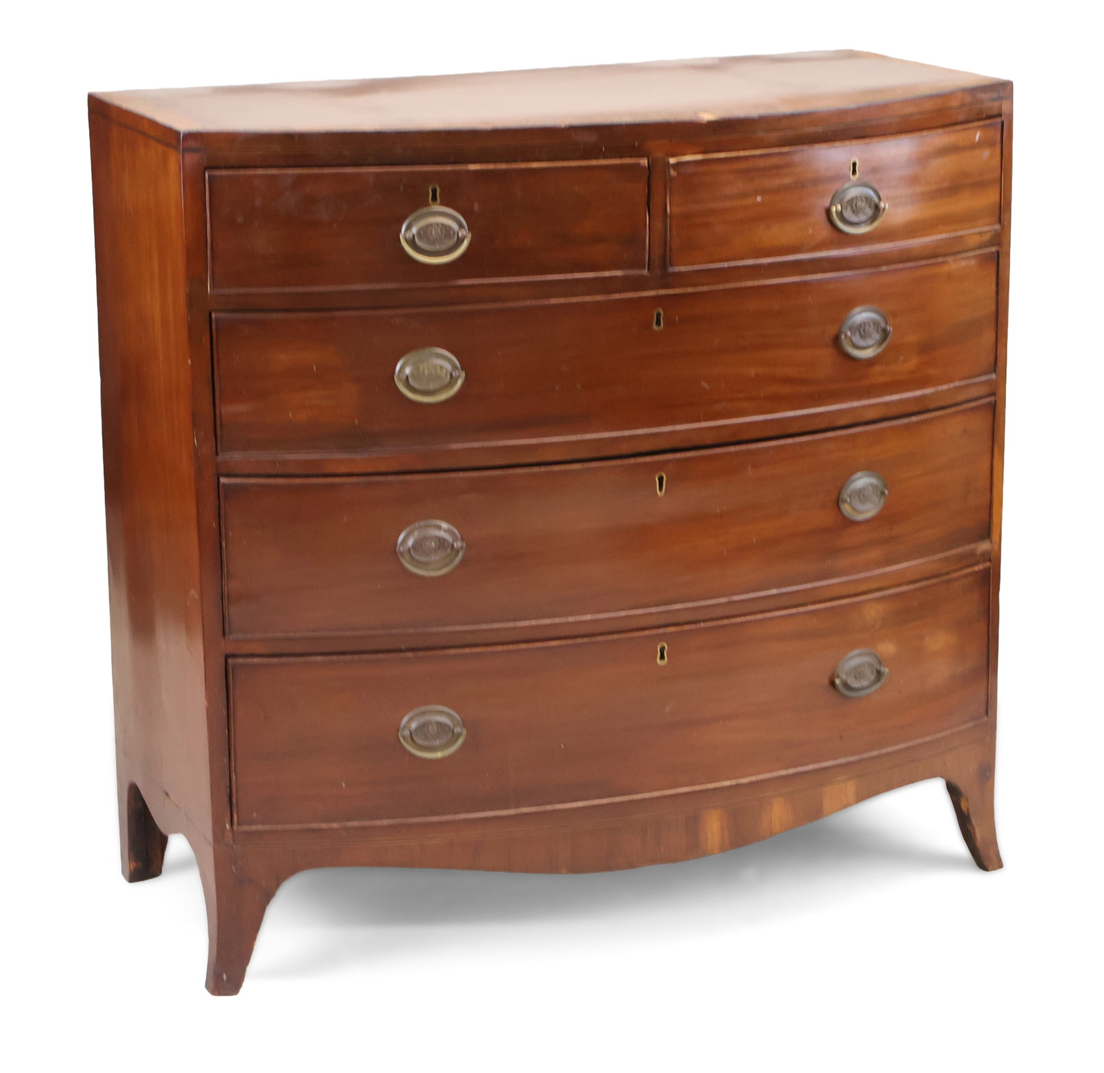 Federal Style Inlaid Mahogany Bowfront Chest of Drawers (1 of 17)