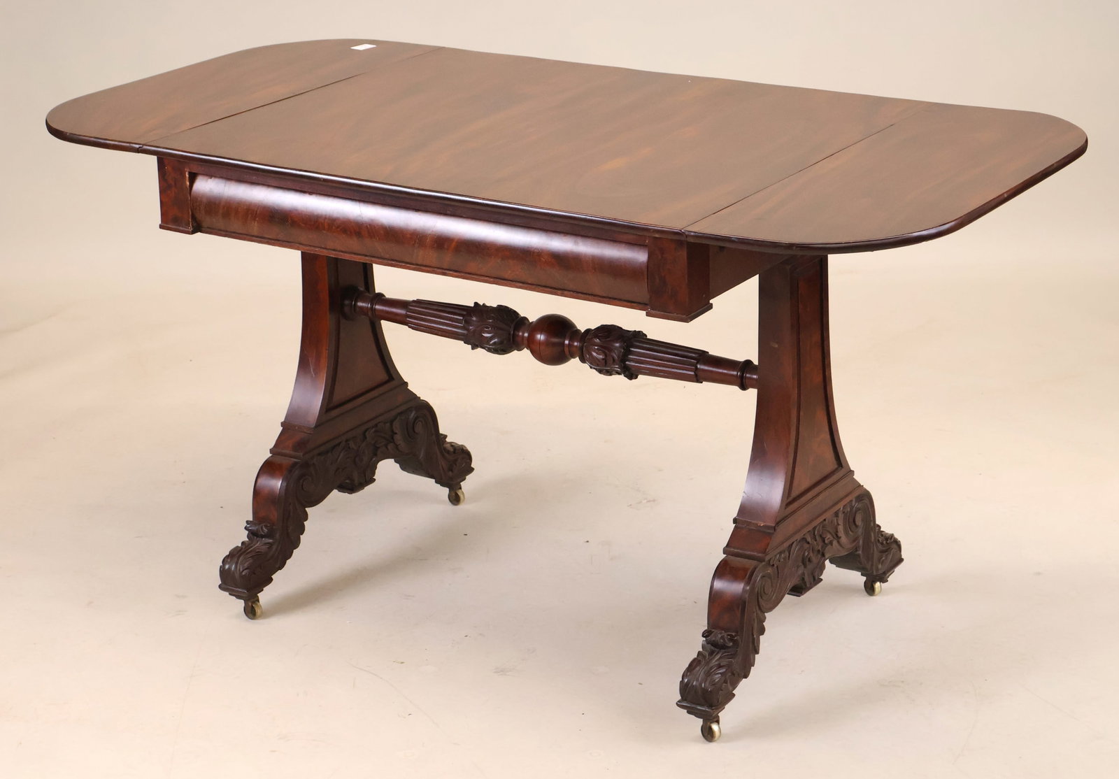Classical Mahogany Drop Leaf Sofa Table - 8