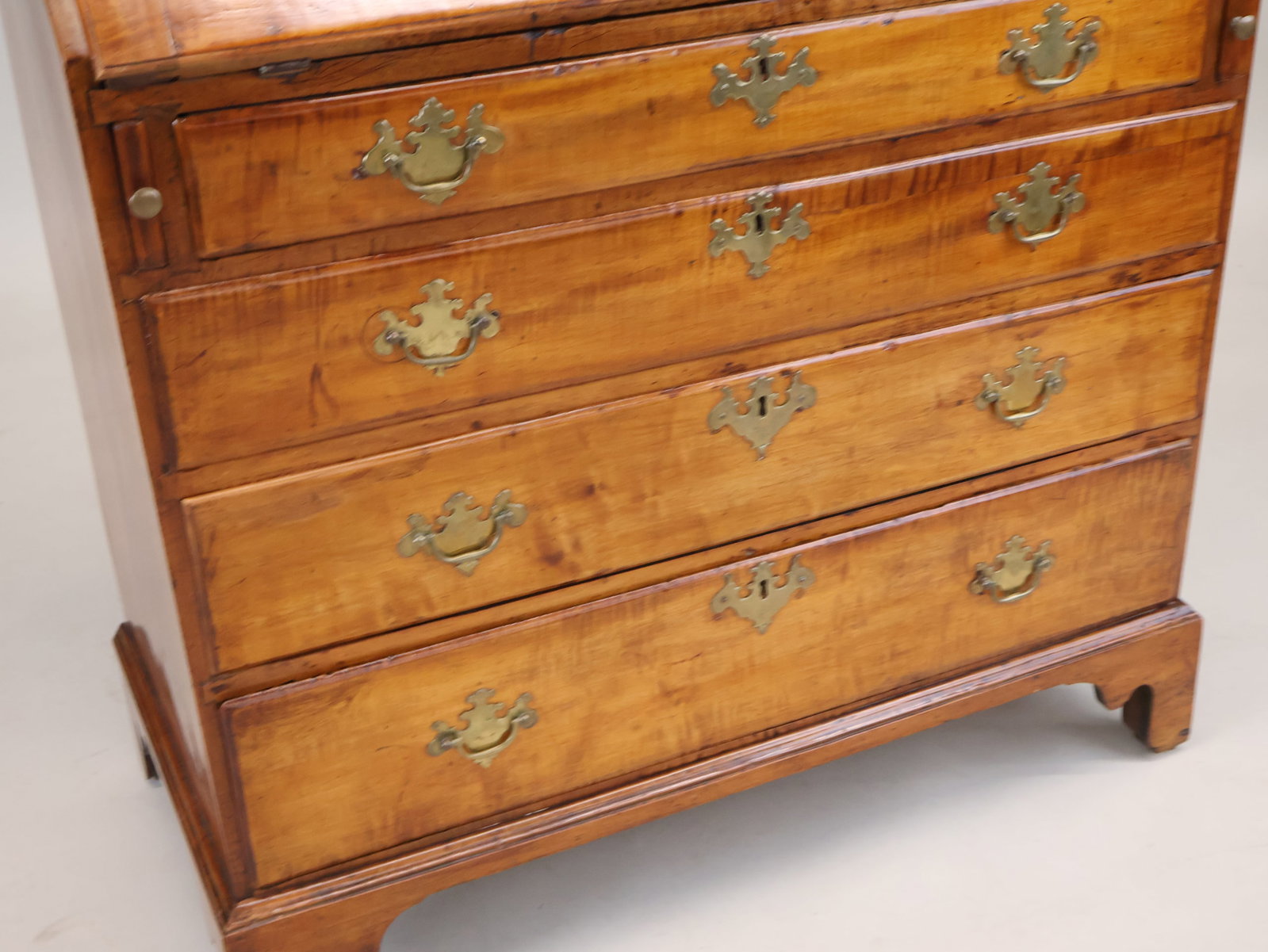 Chippendale Maple Slant Front Desk - 4