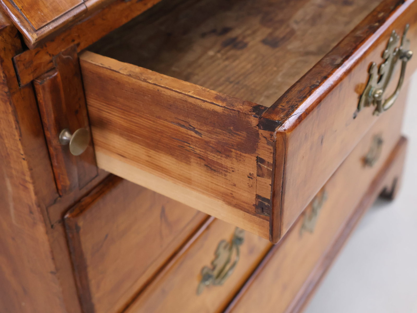 Chippendale Maple Slant Front Desk - 7