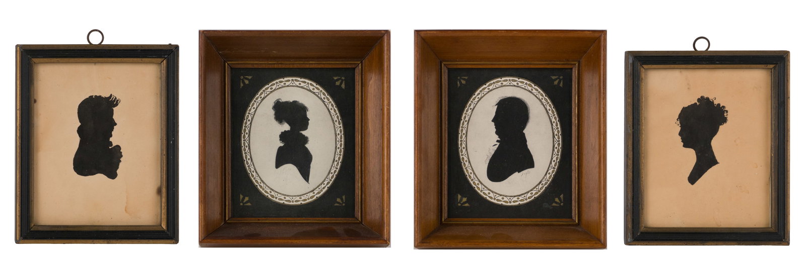 Two Pairs of Silhouettes: Two Pairs of Silhouettes One pair signed in pencil, "Doyle". Largest Sight: 4 5/8 x 3 1/2 in. (11.7 x 8.9 cm.), Frame: 6 1/8 x 7 1/4 in. (15.6 x 18.4 cm.)