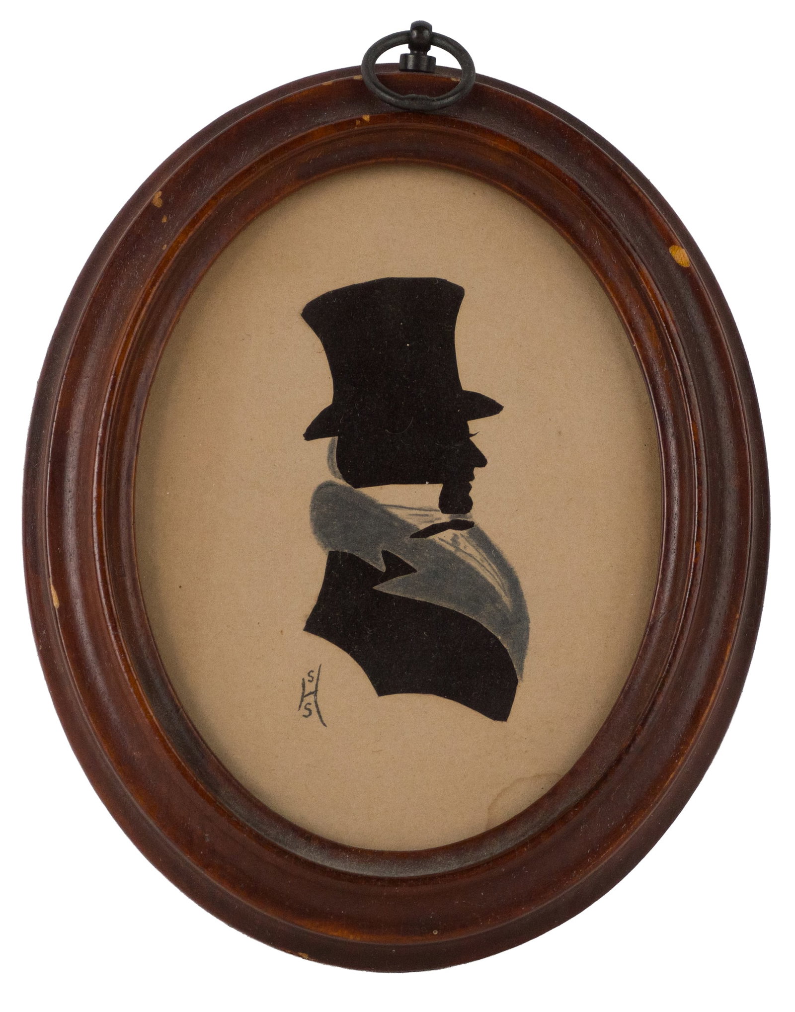 Four Oval Framed Silhouettes - 5