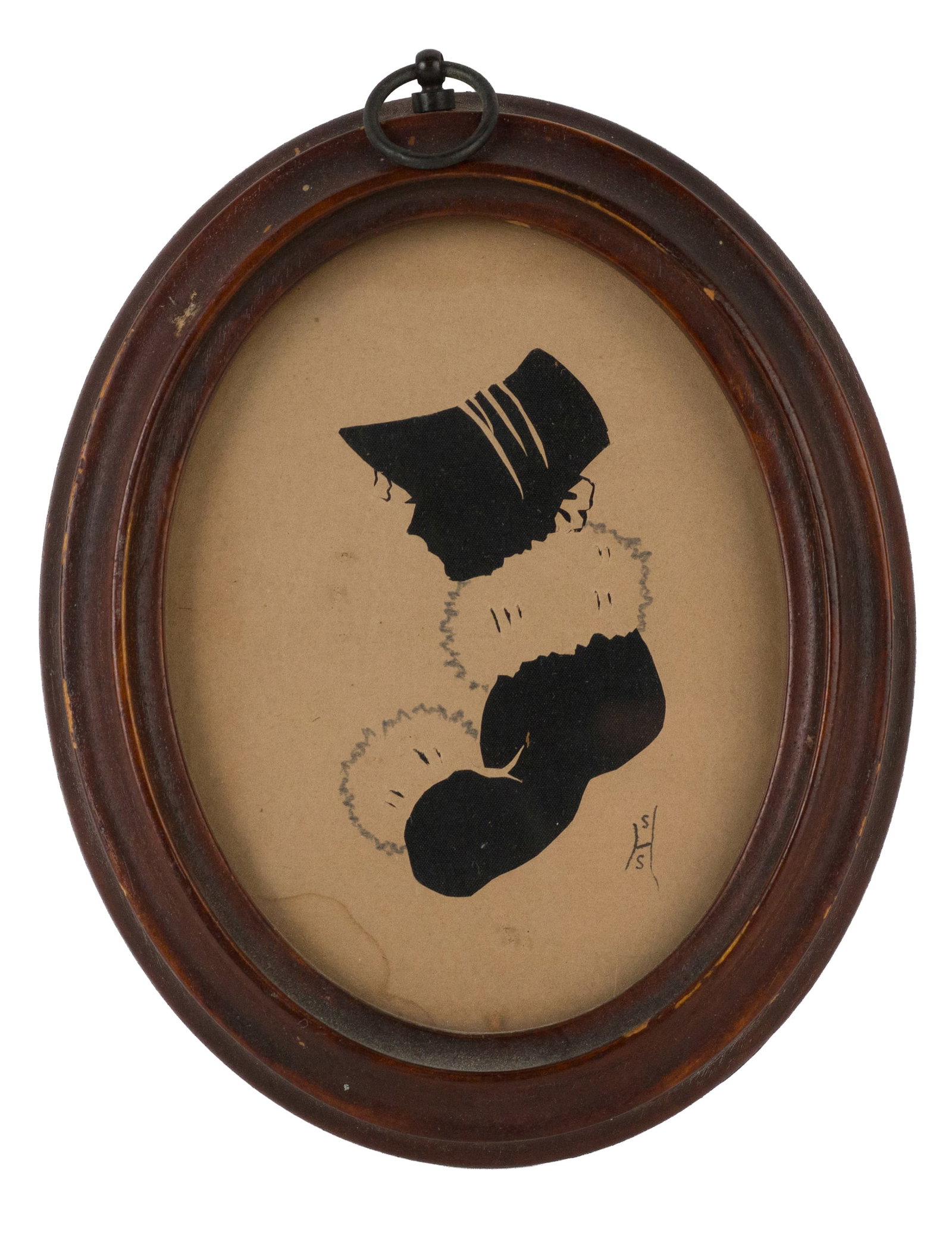 Four Oval Framed Silhouettes - 8