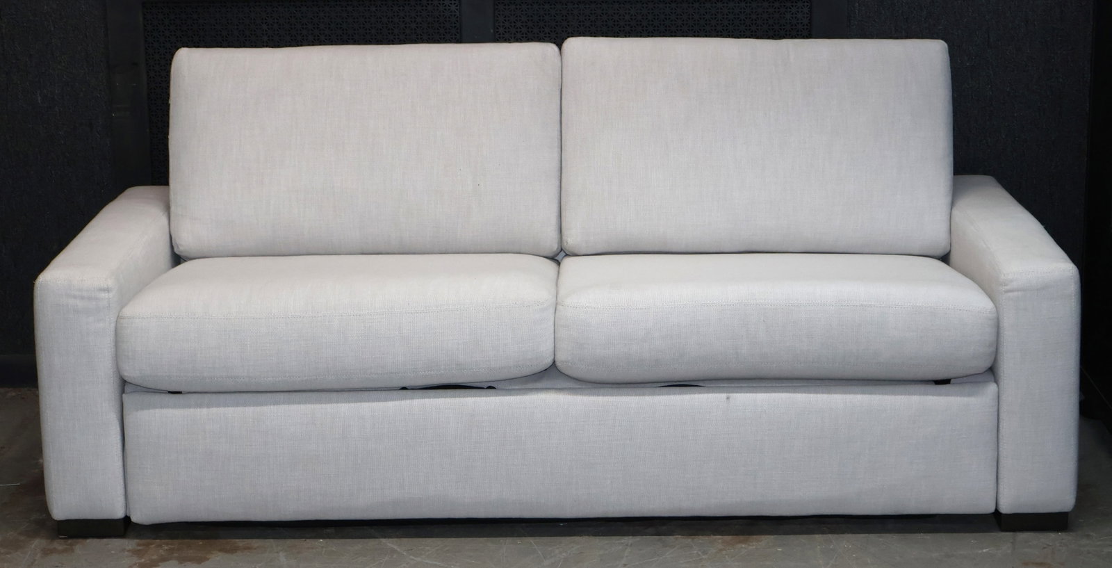 Restoration Hardware Grey Upholstered Sleeper Sofa - 2