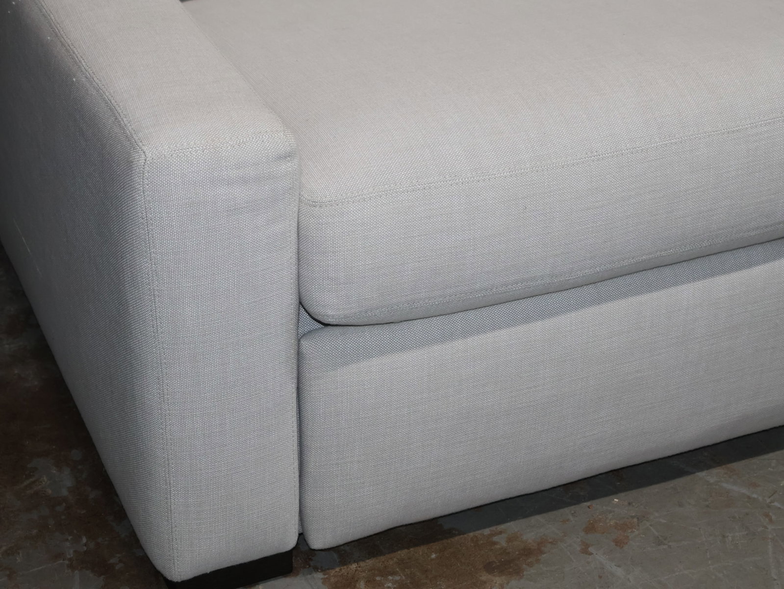 Restoration Hardware Grey Upholstered Sleeper Sofa - 3