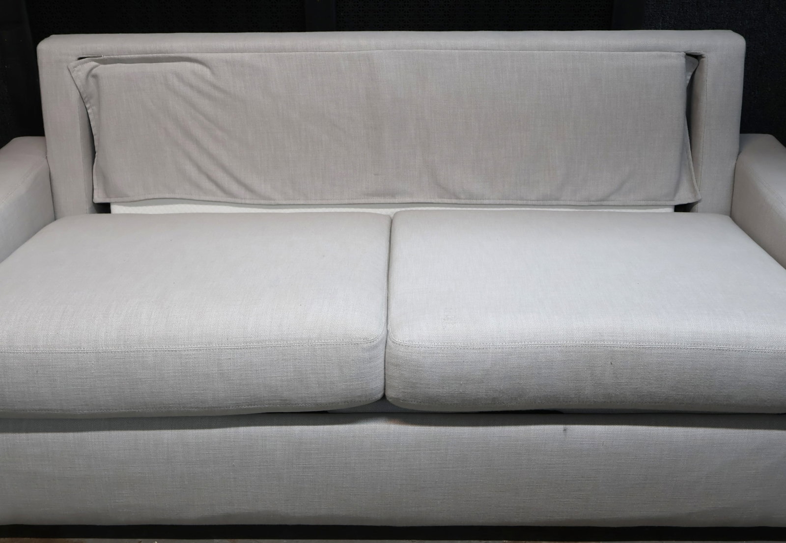 Restoration Hardware Grey Upholstered Sleeper Sofa - 5