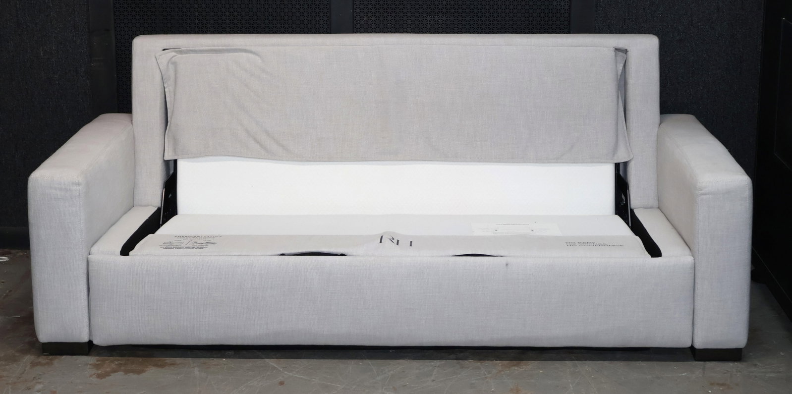 Restoration Hardware Grey Upholstered Sleeper Sofa - 6