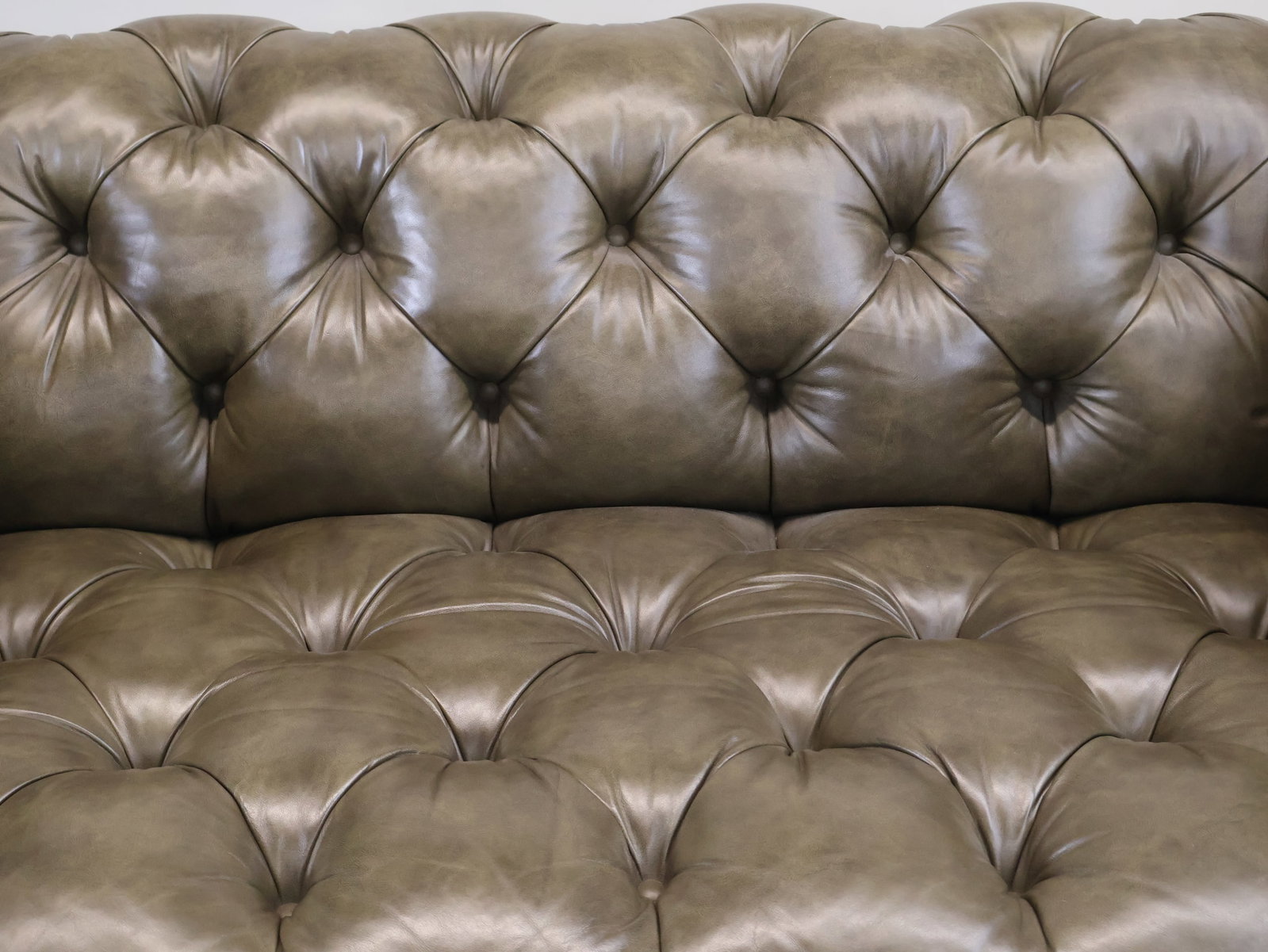 Leather-Upholstered Chesterfield Sofa - 6