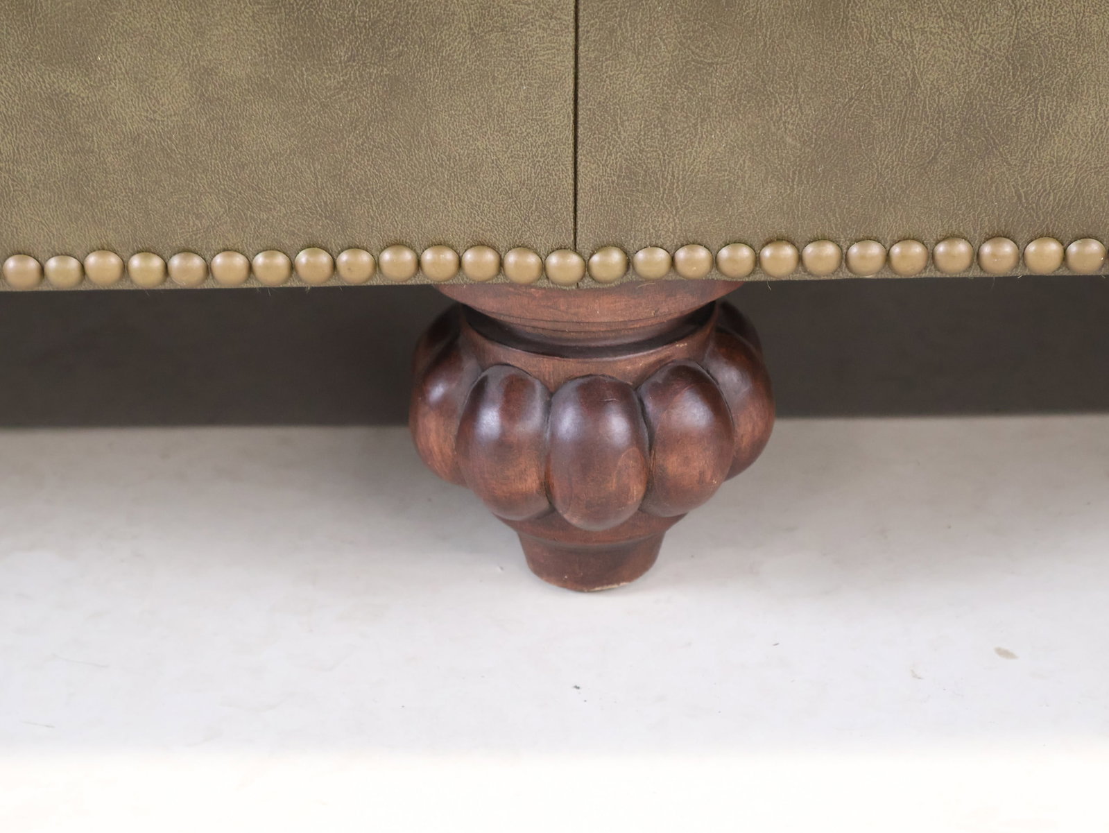 Leather-Upholstered Chesterfield Sofa - 7