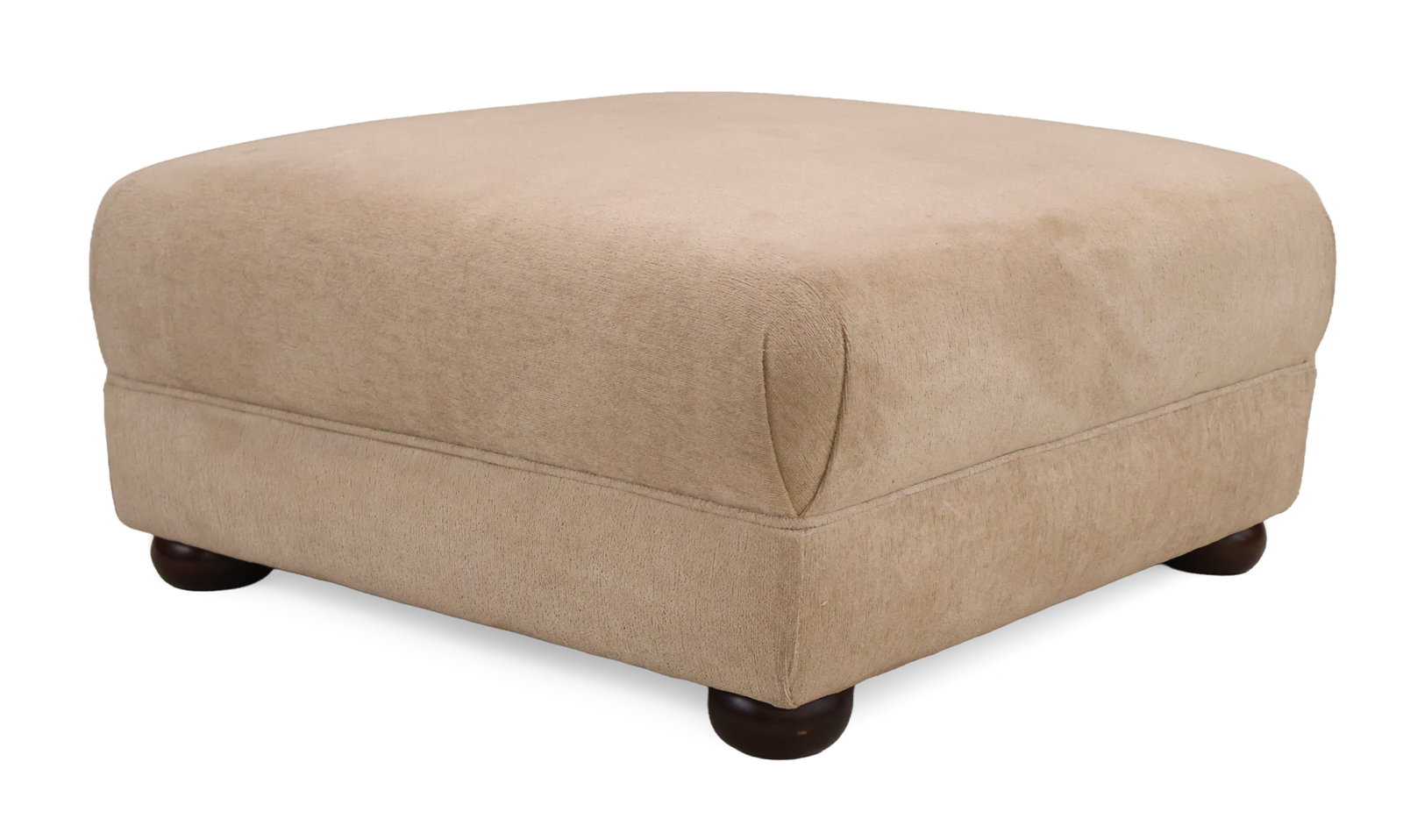 Contemporary Upholstered Ottoman: Contemporary Upholstered Ottoman 20th C. 14 x 29 1/2 x 29 1/2 in. (35.6 x 74.9 x 74.9 cm.)